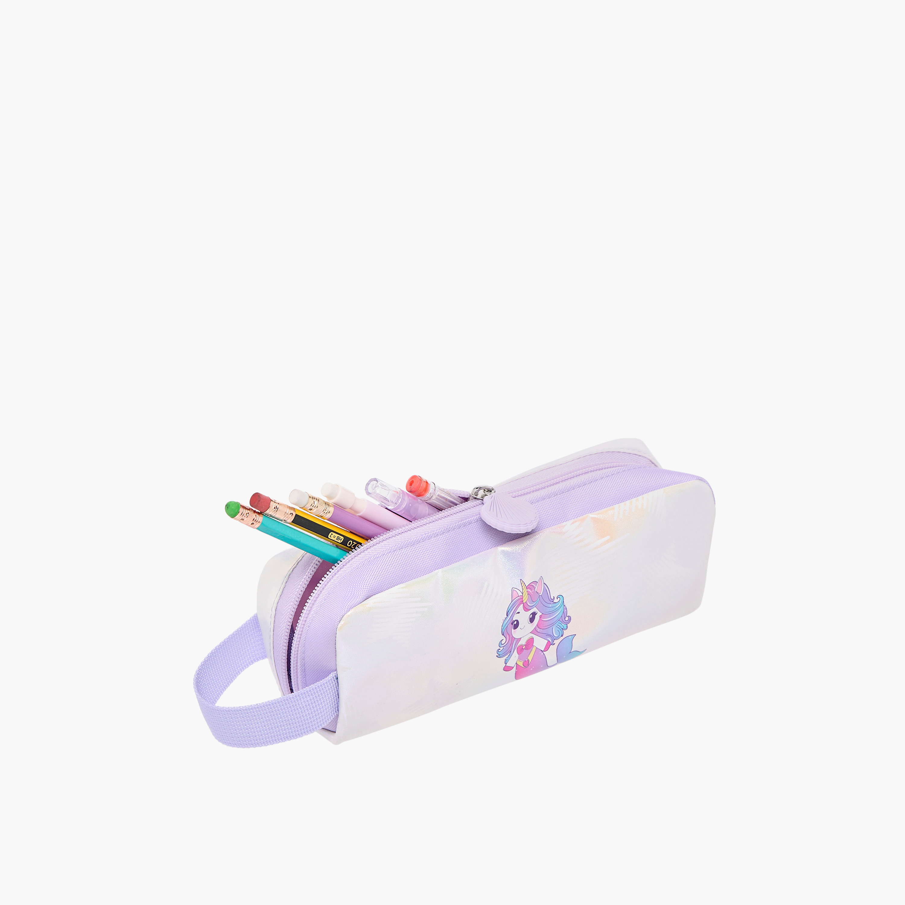 Juniors Mermaid Print Pencil Pouch with Zip Closure-school-stationery-pencilcases-image-5