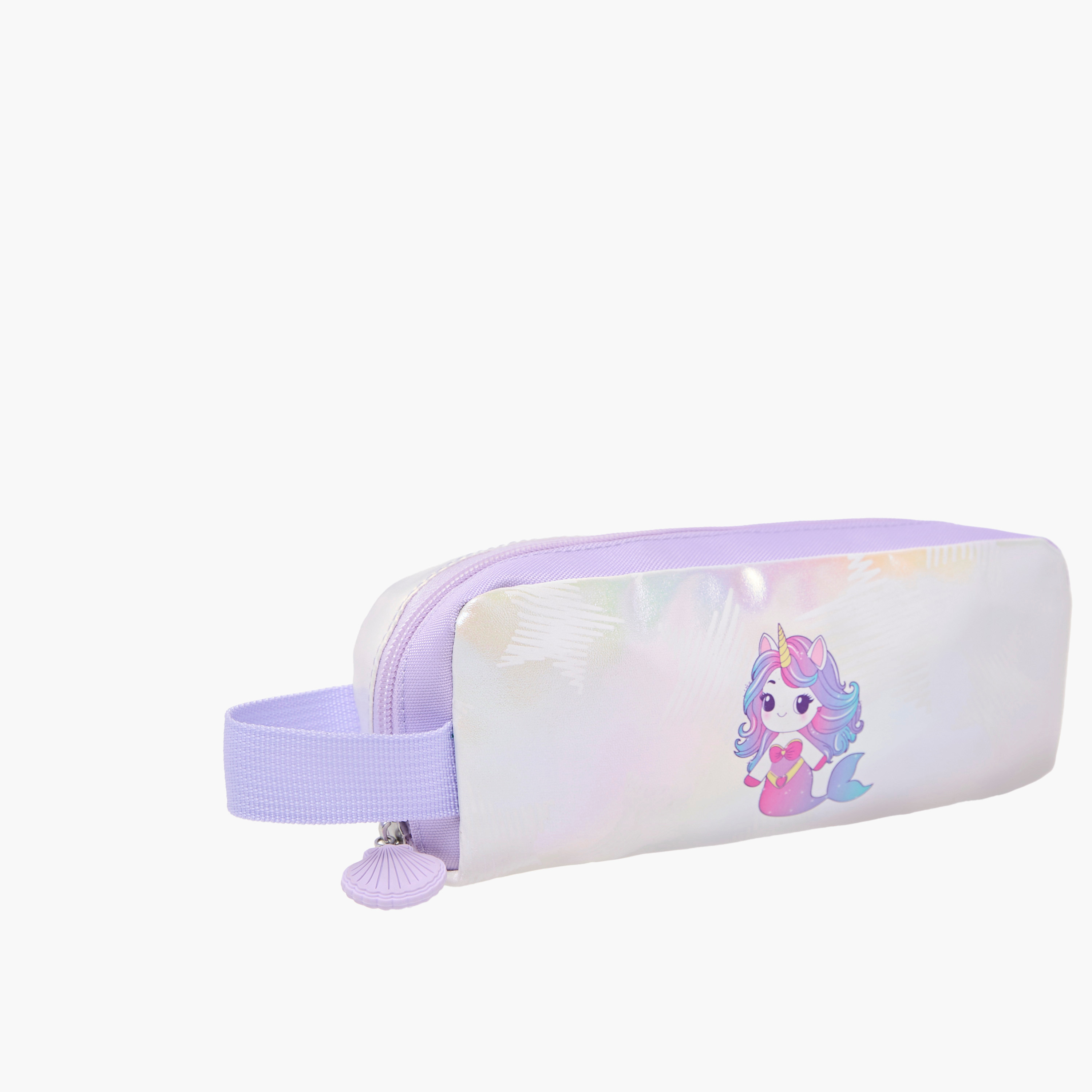 Juniors Mermaid Print Pencil Pouch with Zip Closure-school-stationery-pencilcases-image-7