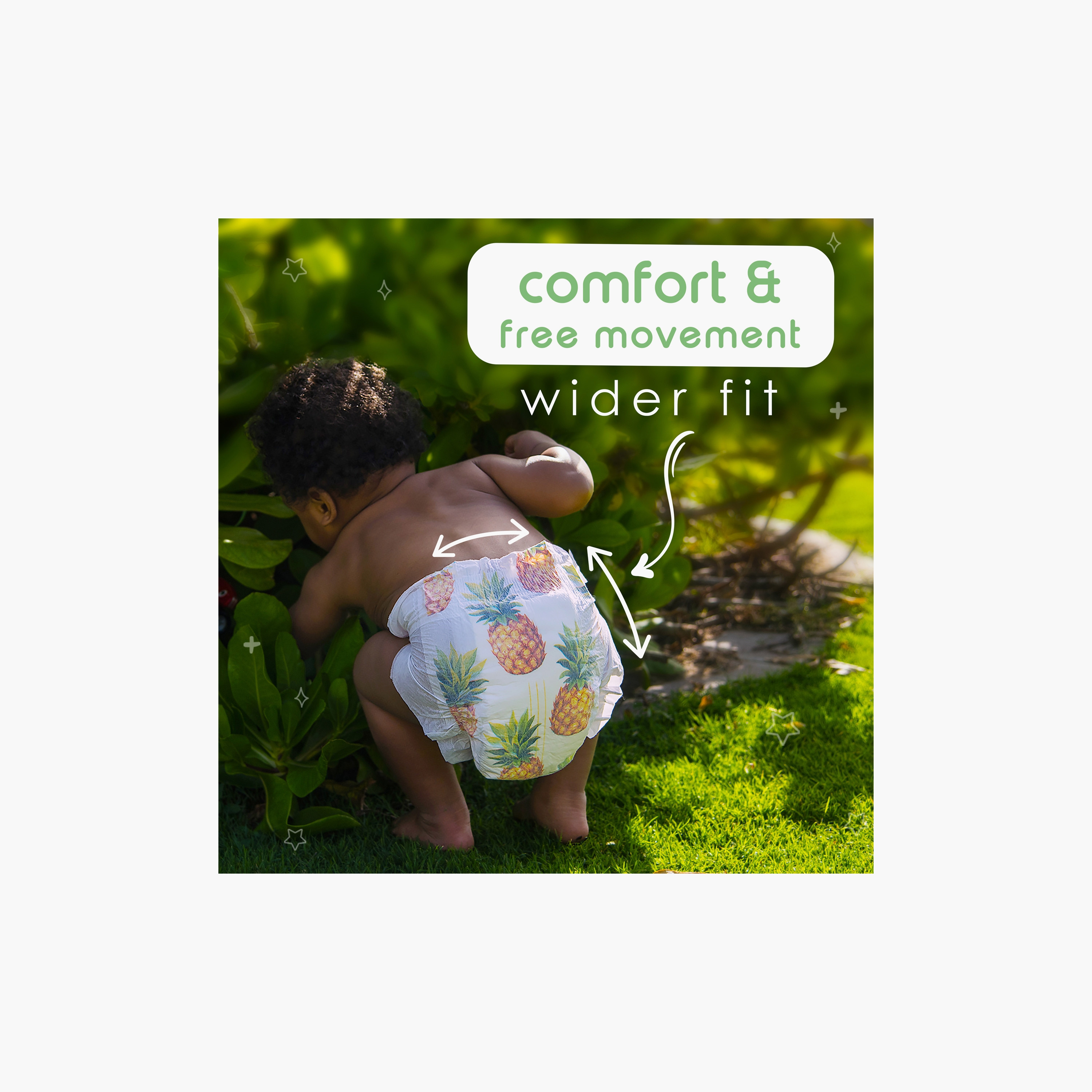 Pure Born 128-Piece Organic Diapers - Assorted Printed - Size 2 - 3-6kg-baby-diapering-diapers-image-4