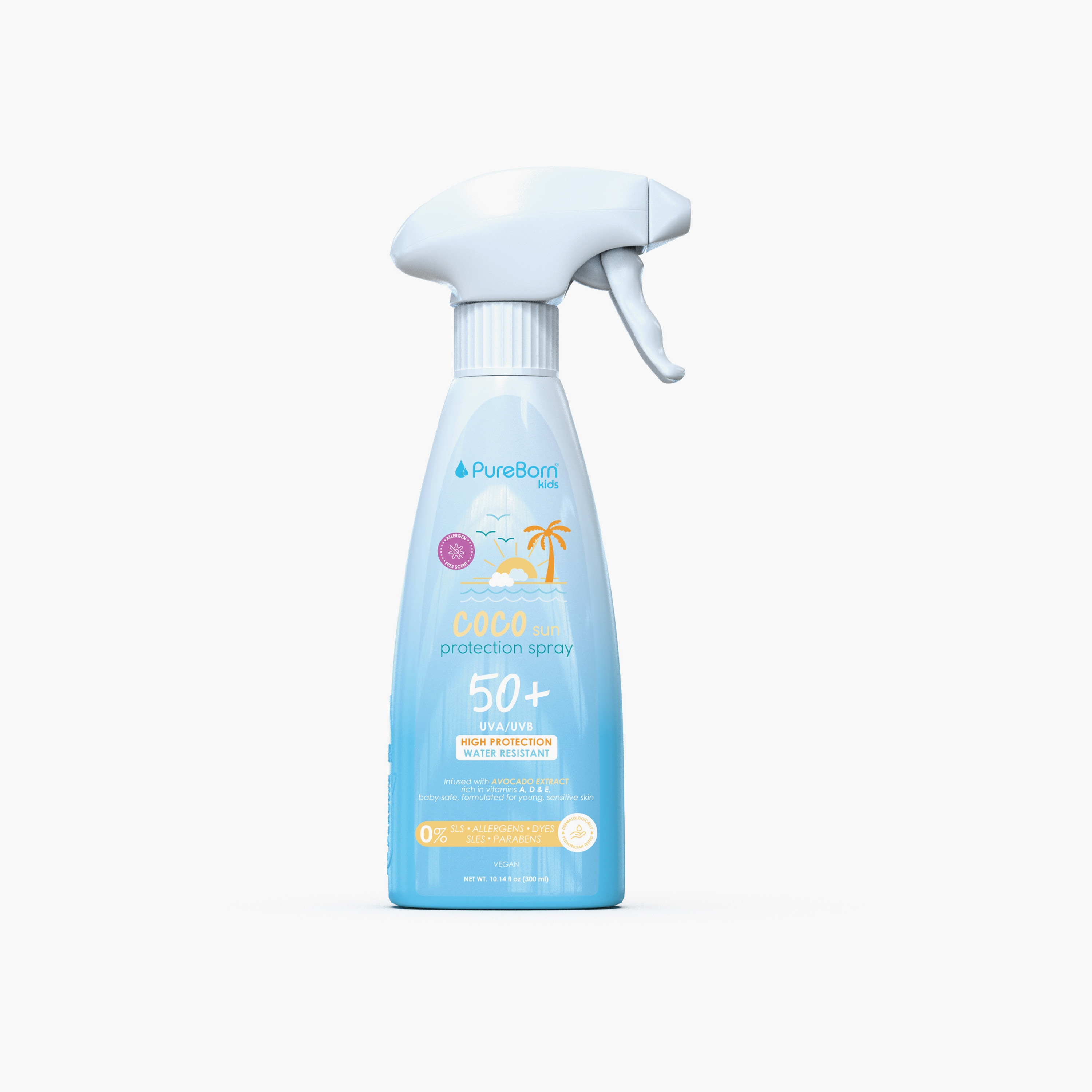 بخاخ حماية من الشمس للأطفال بخلاصة الأفوكادو من بيور بورن - 300 مل-baby-bathandcare-hairbodyskincare-image-1