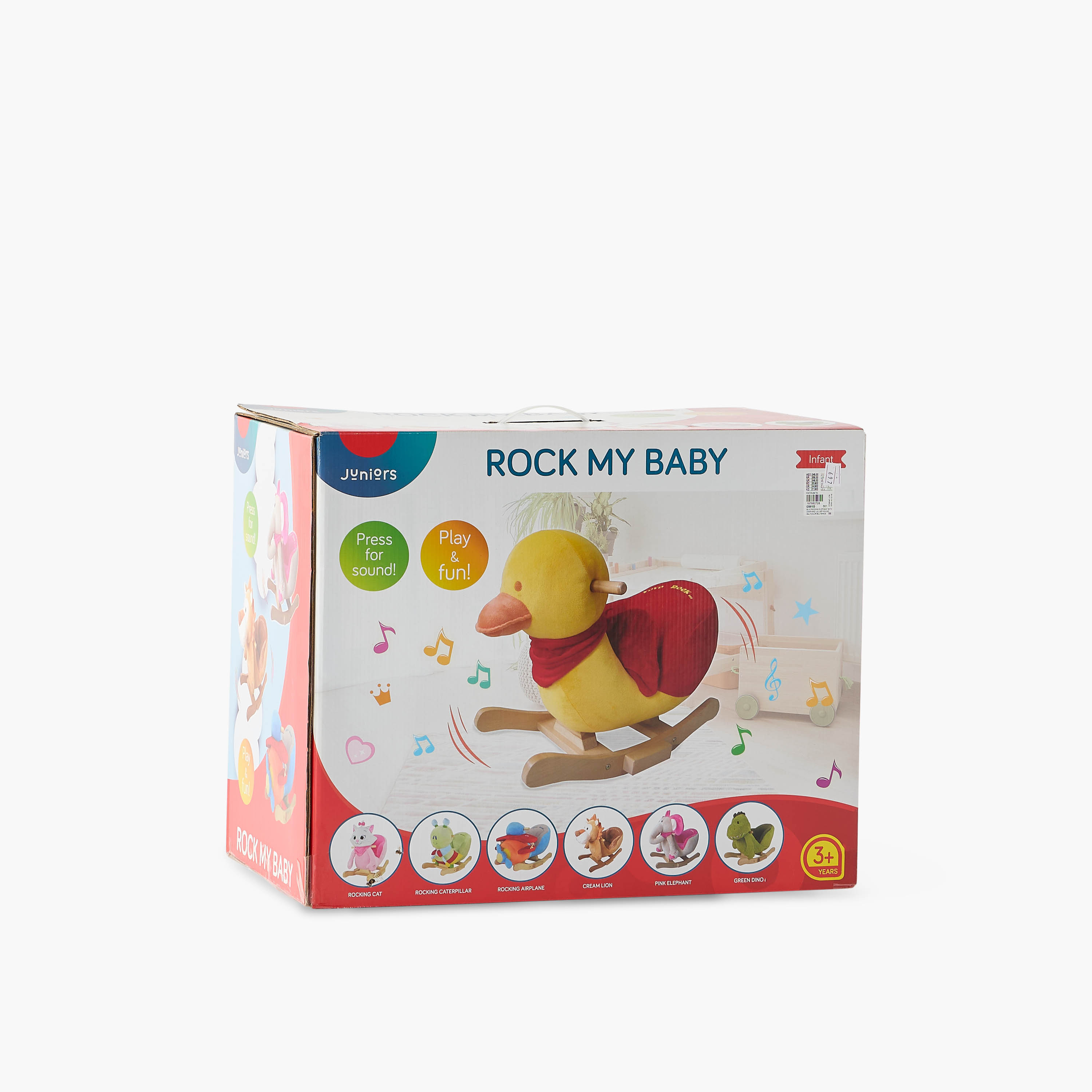 لعبة مخملية فيل هزاز مع تهويدة من جونيورز-toys-outdoor-bikesandrideons-manualrideons-image-1