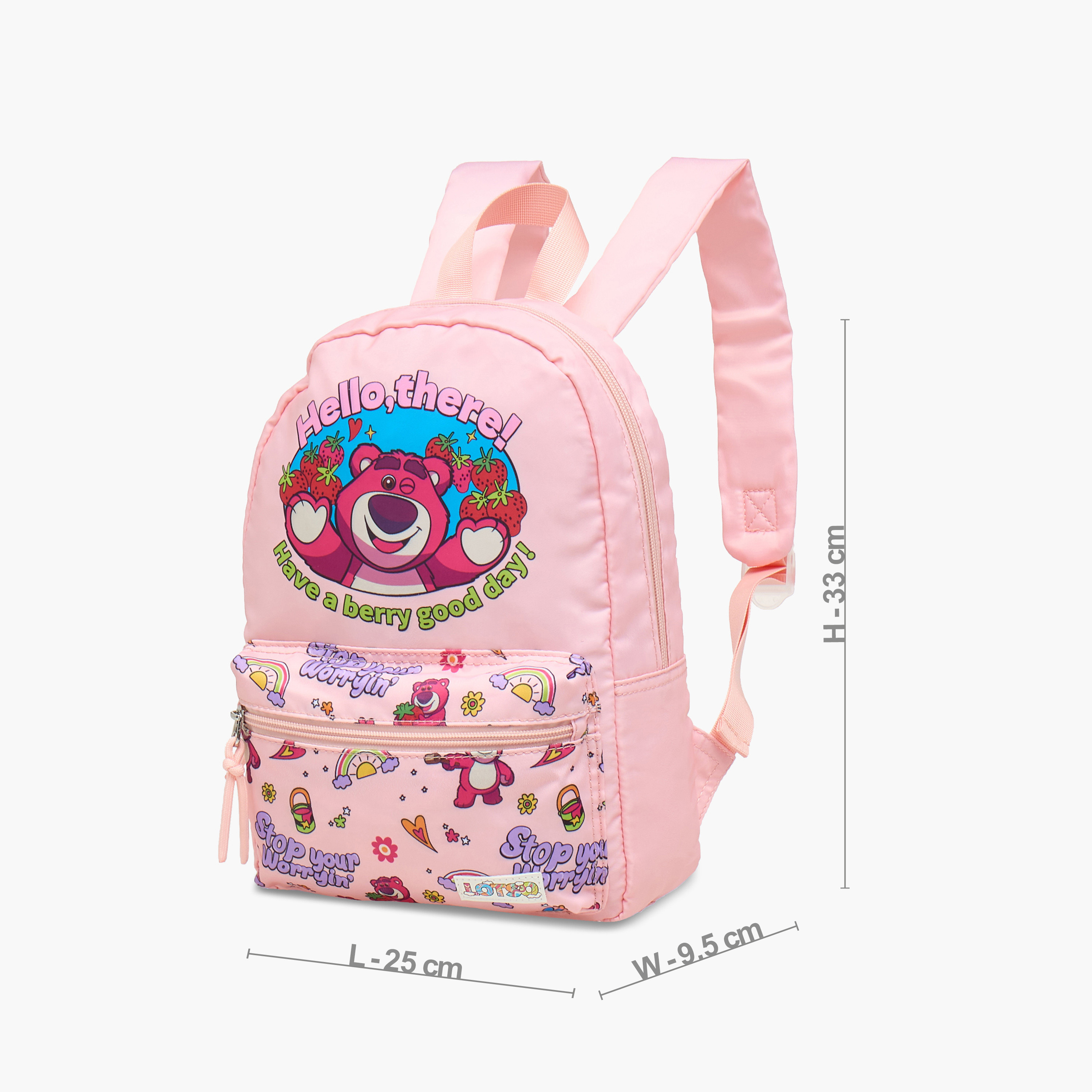 شنطة ظهر للمدرسة بأحزمة قابلة للتعديل وطبعات من ديزني - 10x25x33 سم-school-bagsandbackpacks-backpacks-image-2