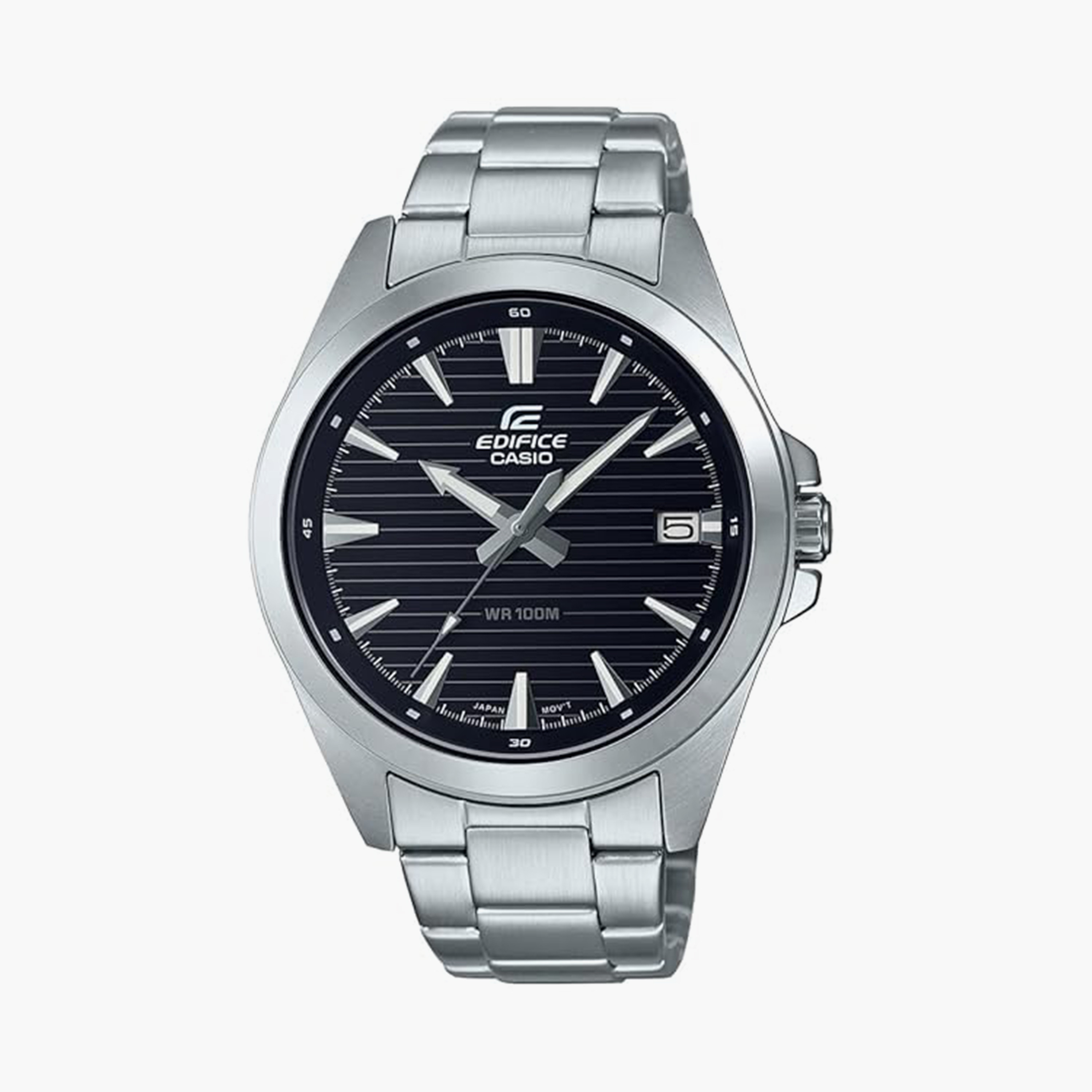 Casio Edifice Men's 43.9MM Silver Analog Stainless Steel Strap Watch | EFV-140D-1AVUDF-men-watchesandjewellery-watches-image-1