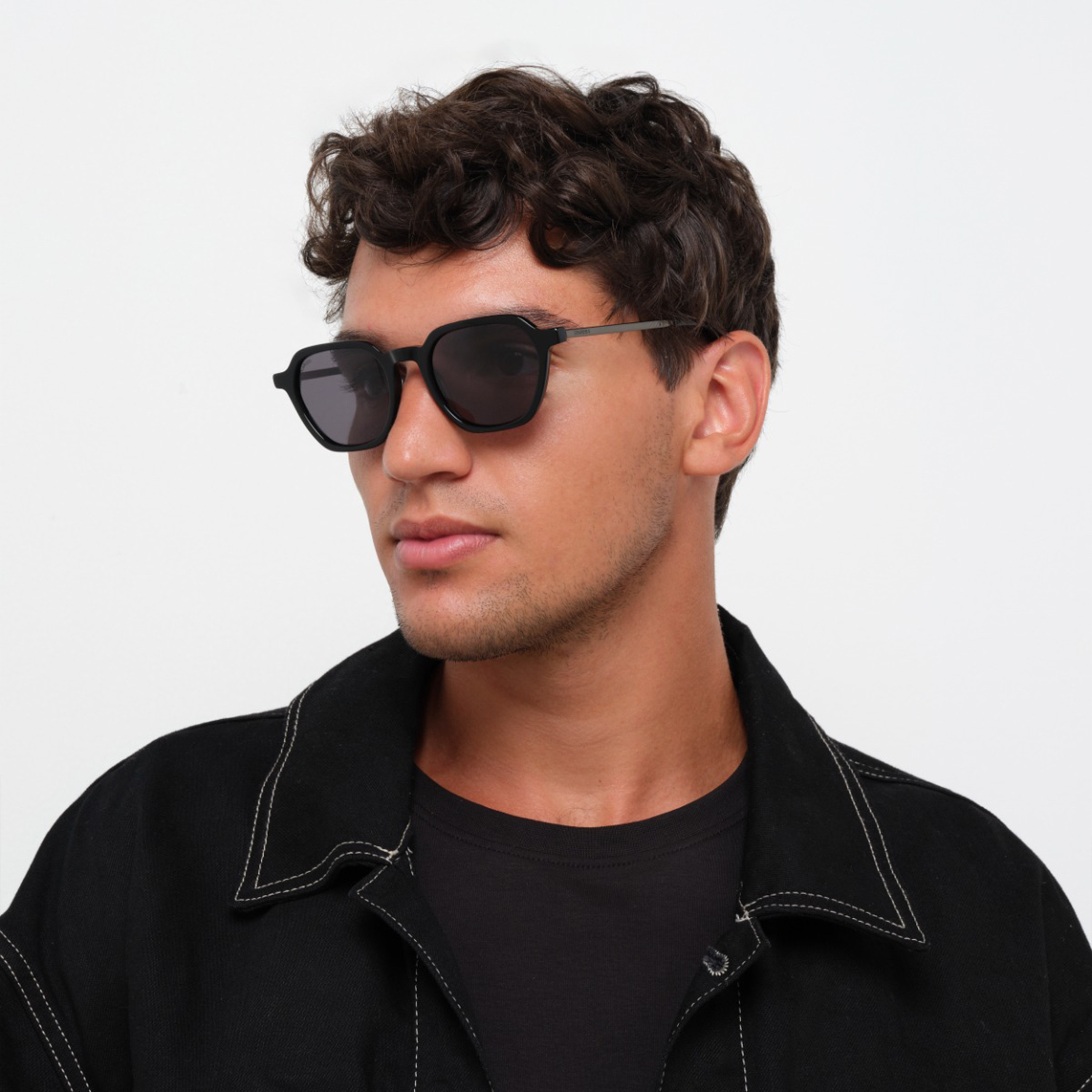 30Sundays Luc 52MM Black Geometric Sunglasses - 30S-000303-0707-men-sunglasses-image-5