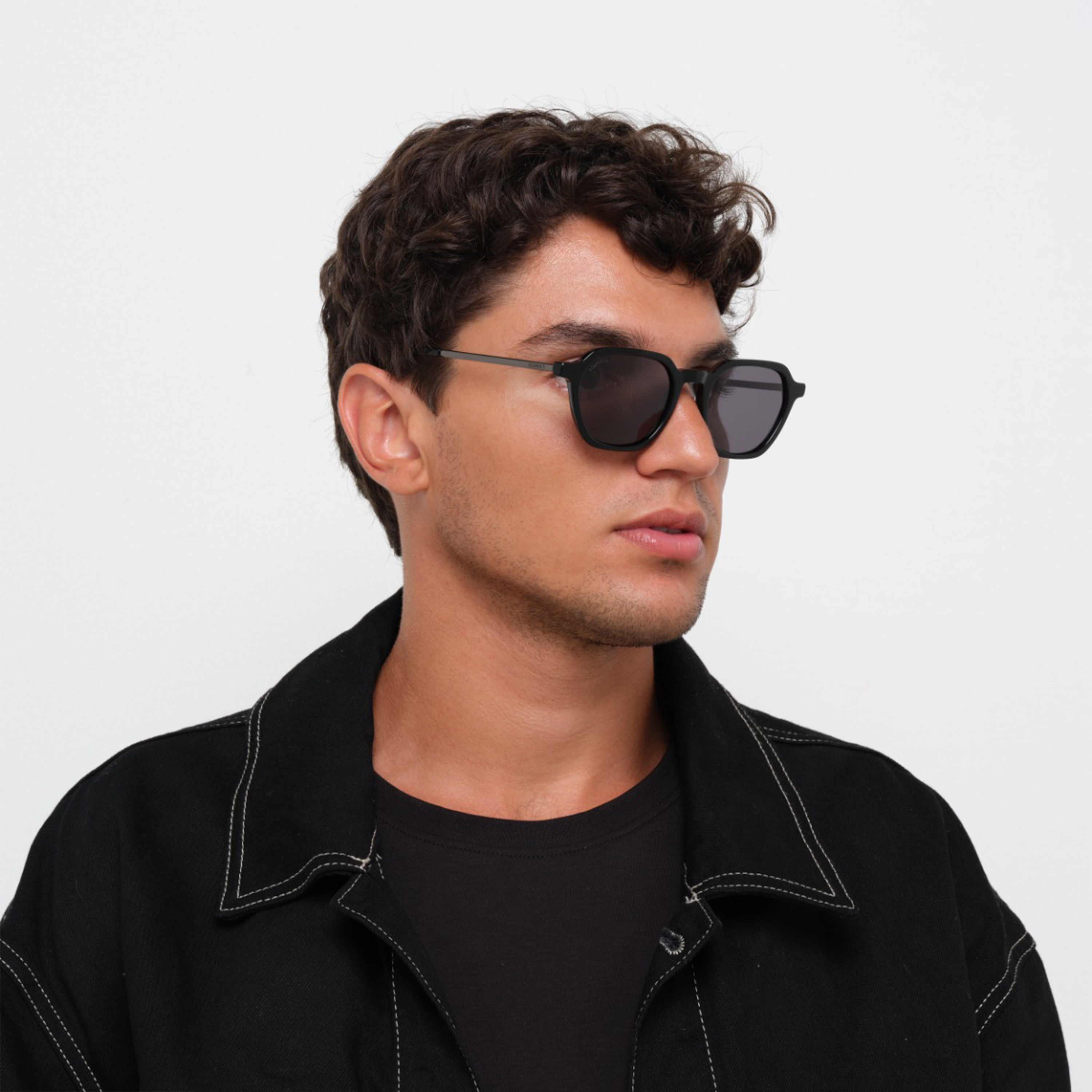30Sundays Luc 52MM Black Geometric Sunglasses - 30S-000303-0707-men-sunglasses-image-6