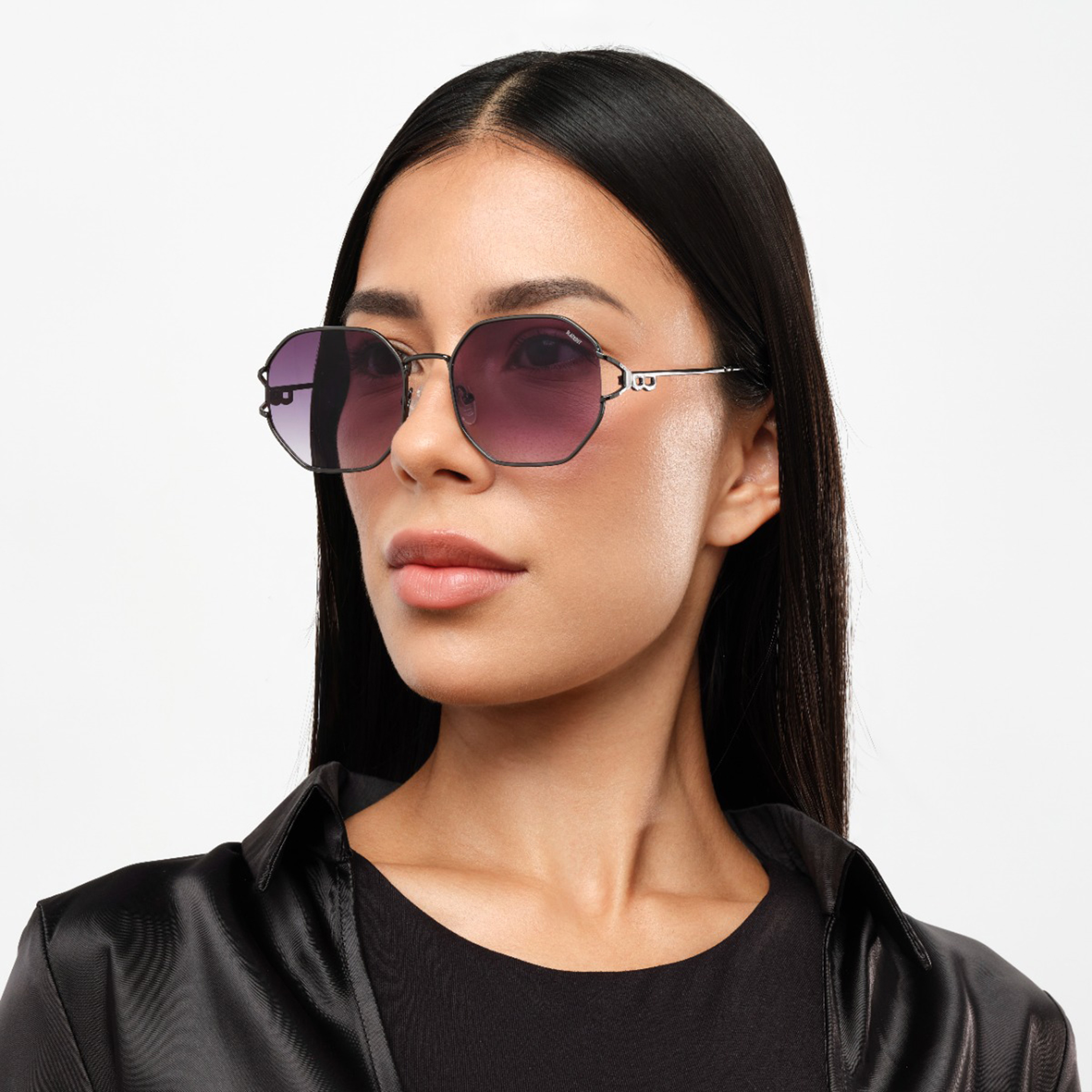 بلاك آوت- نظارة شمسية بلير 52 مم رمادية هندسية - BLA-000321-1207-women-sunglasses-image-5