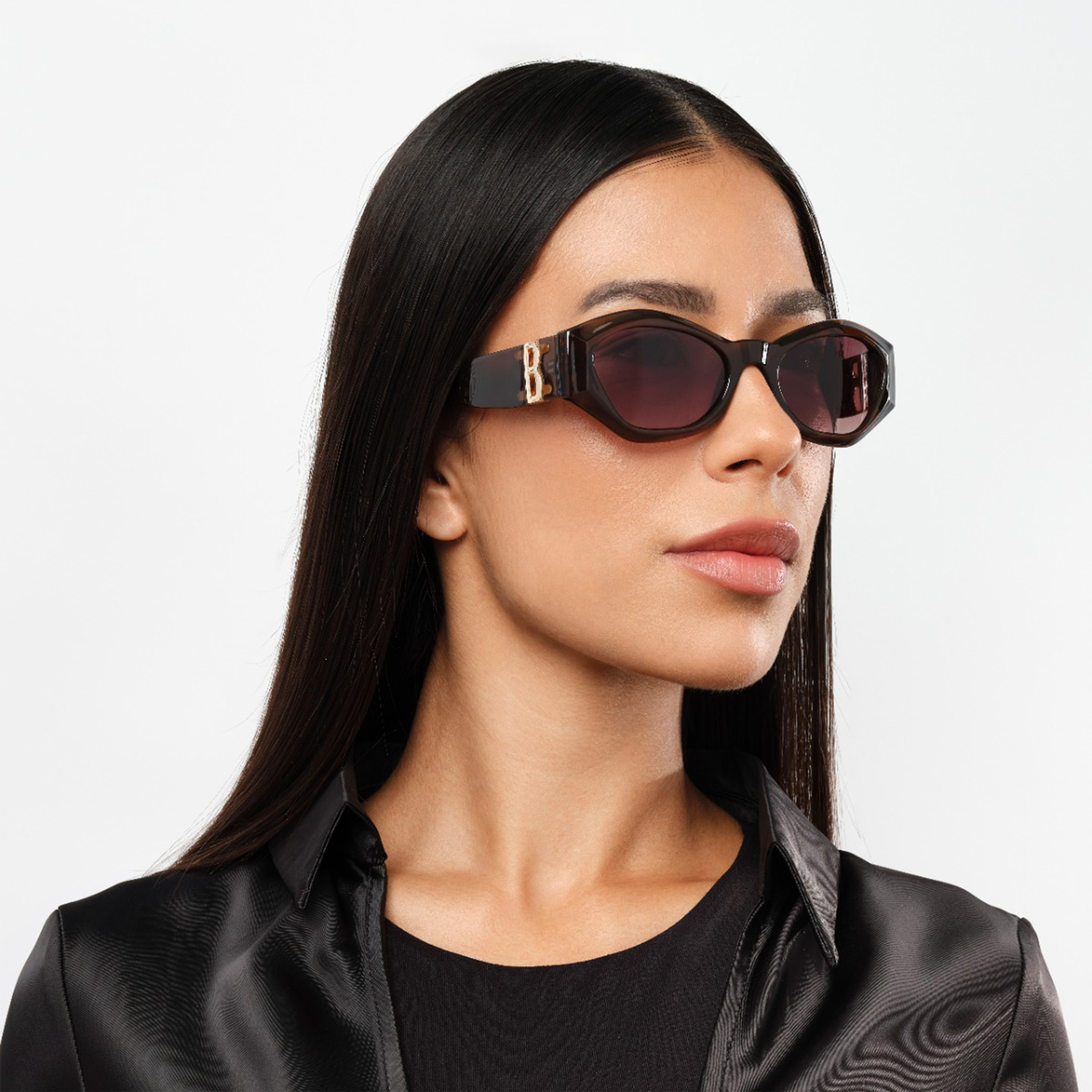 بلاك آوت- نظارة شمسية بلانشيت 55 مم بنية هندسية - BLA-000329-0404-women-sunglasses-image-6