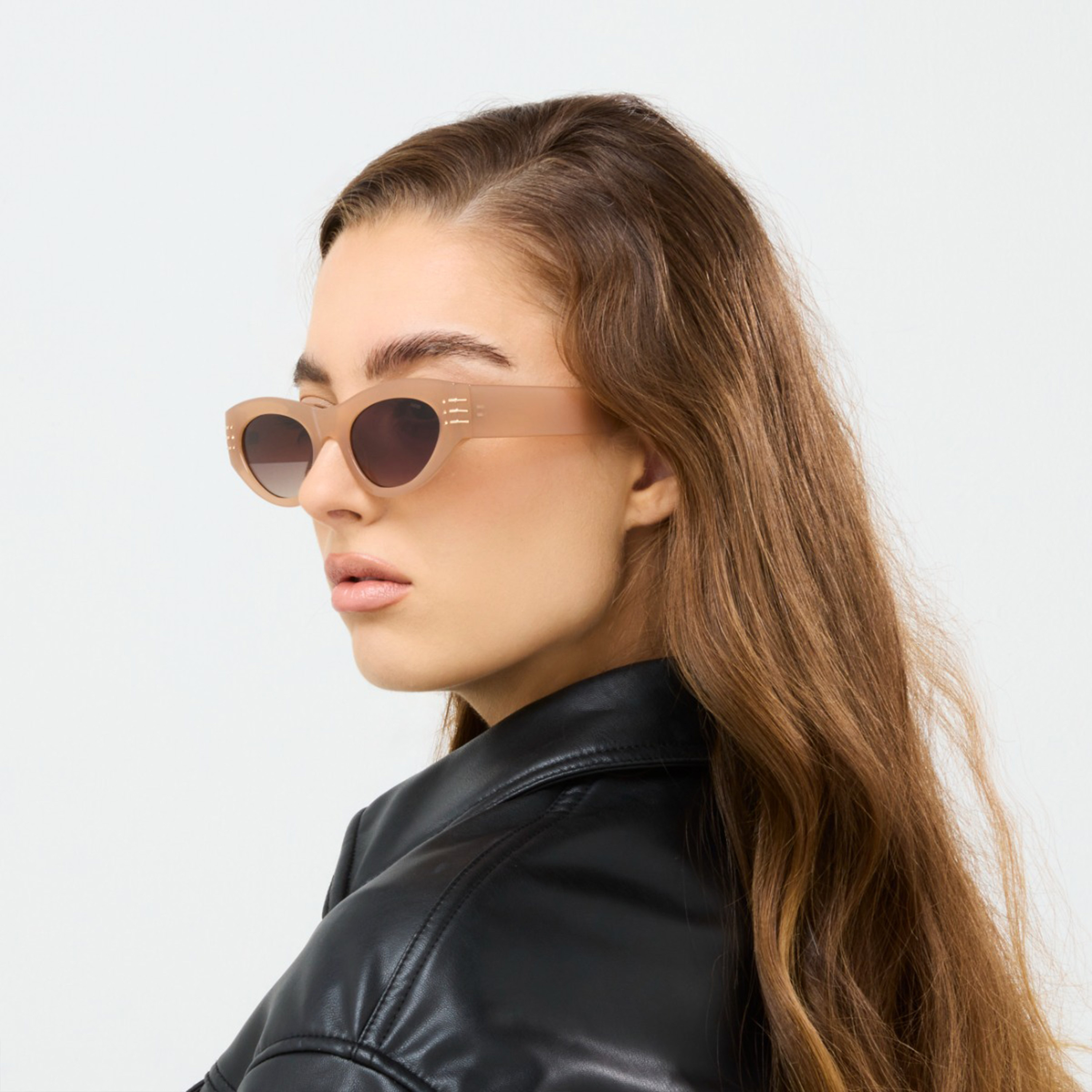 بلاك آوت- نظارة شمسية هارييت 53 مم بنية ذات إطار عين القطة - BLA-000332-2404-women-sunglasses-image-6