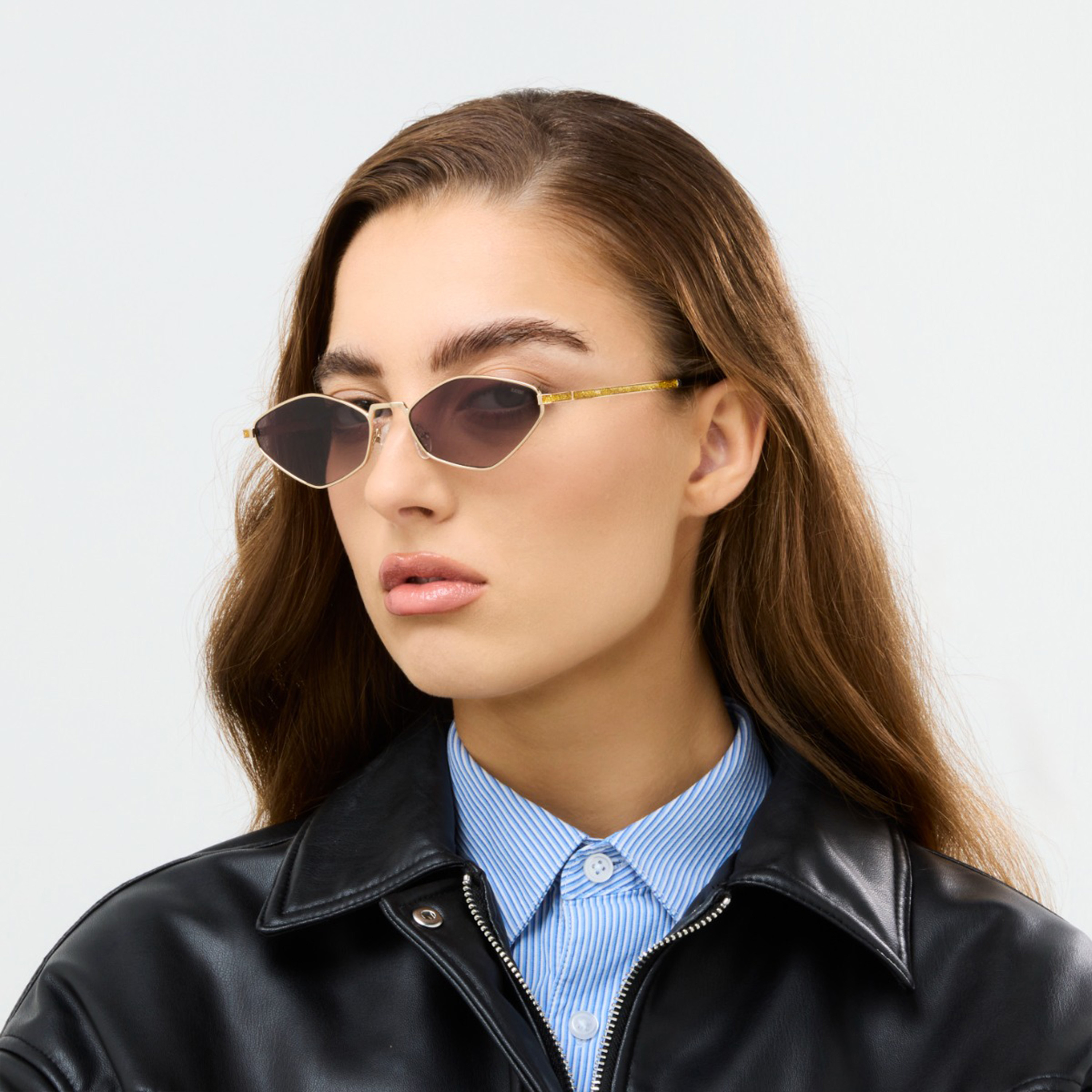 بلاك آوت- نظارة شمسية جاكلين 57 مم بنية ذات إطار هندسي - BLA-000333-2904-women-sunglasses-image-6