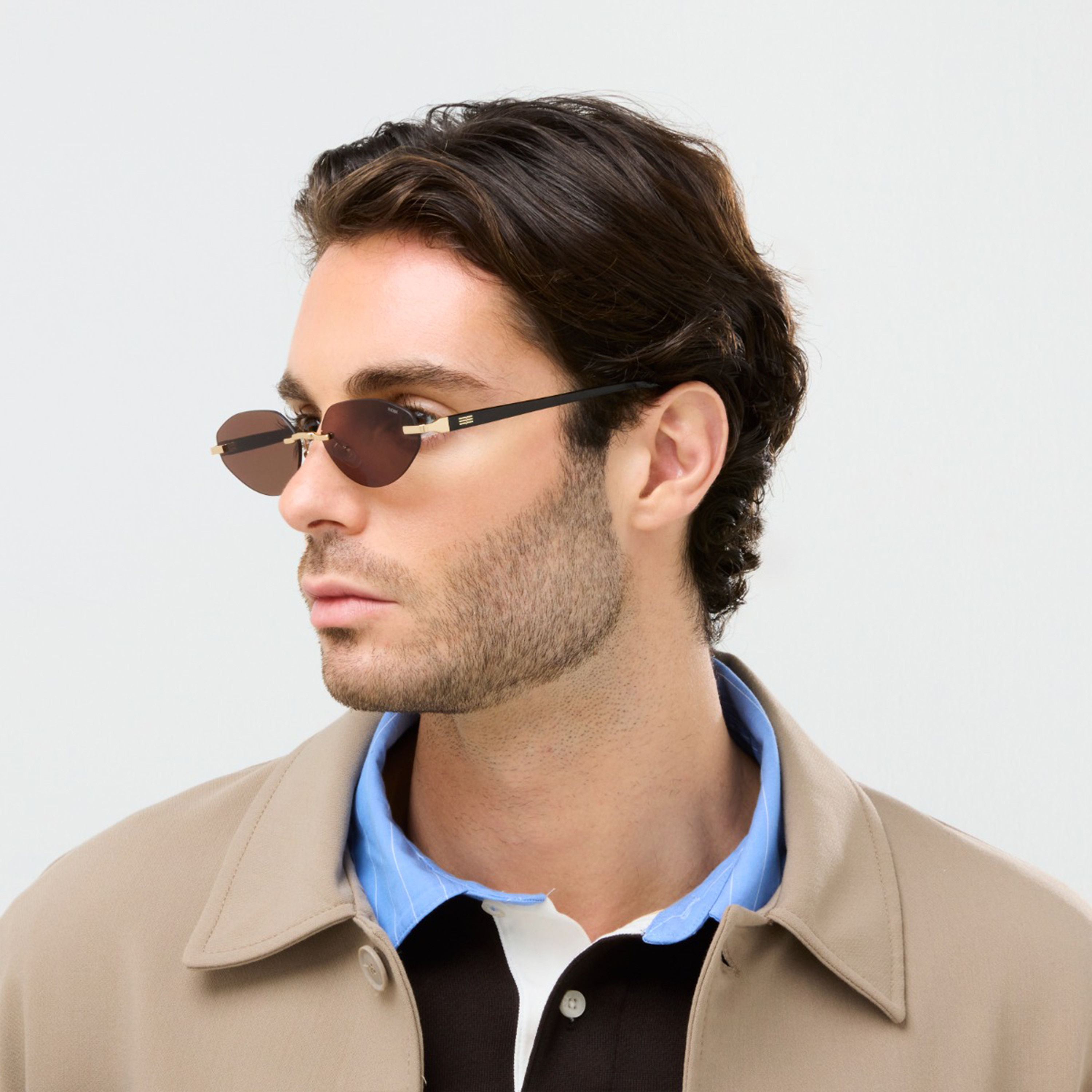 بلاك آوت- نظارة شمسية كلارنس هندسية بنية مقاس 56 مم - BLA-000334-2904-men-sunglasses-image-5