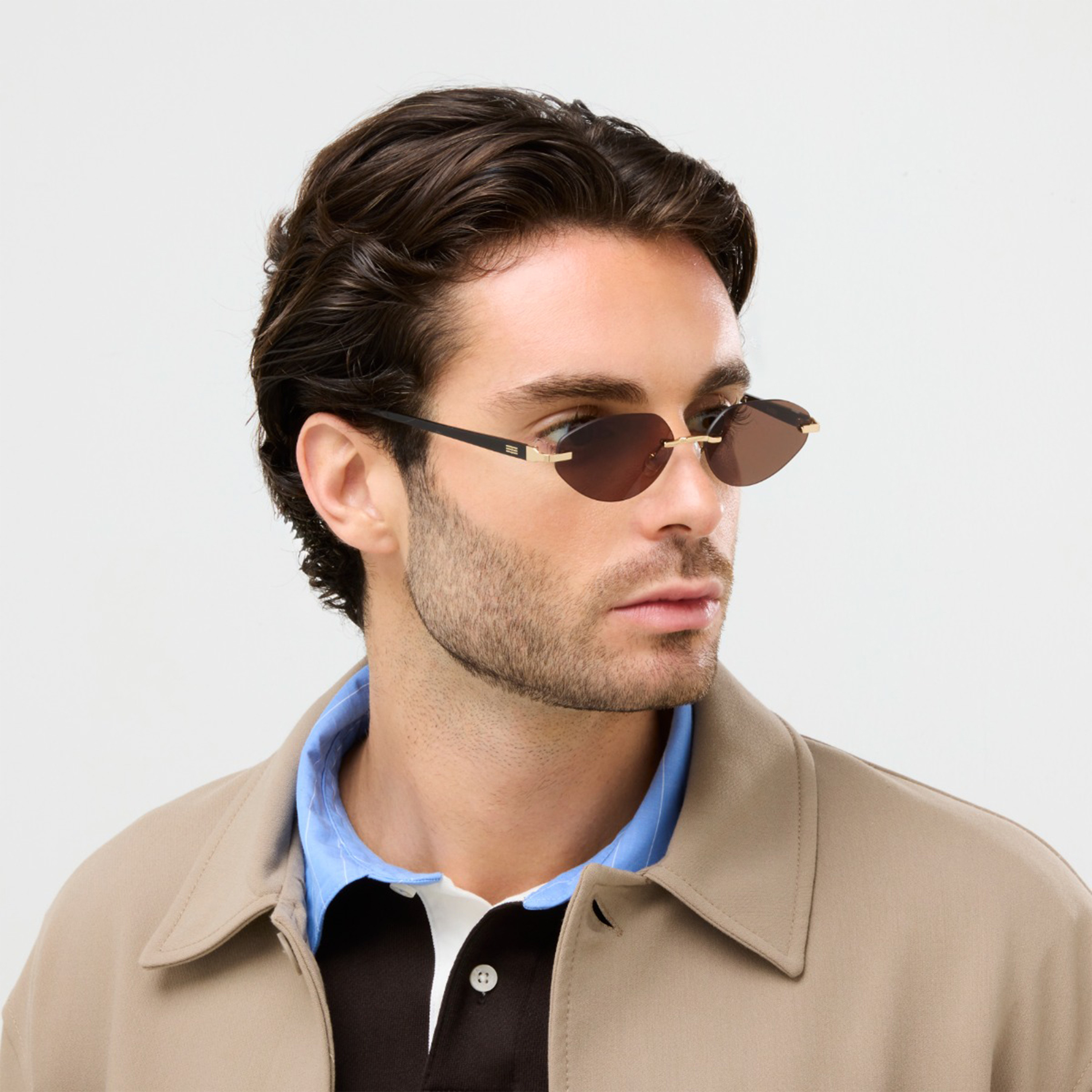 بلاك آوت- نظارة شمسية كلارنس هندسية بنية مقاس 56 مم - BLA-000334-2904-men-sunglasses-image-7