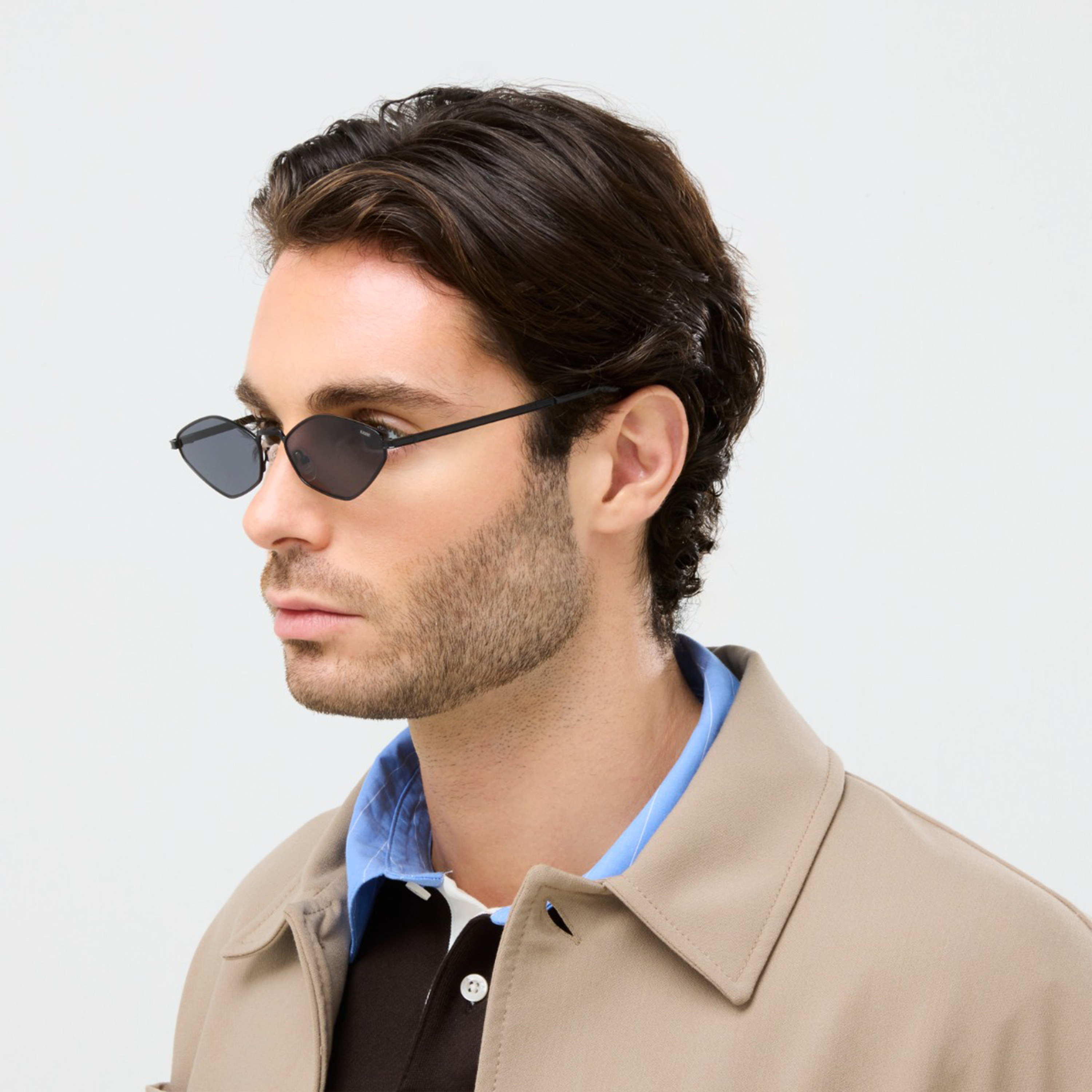 بلاك آوت- نظارة شمسية جاك 57 مم رمادية ذات إطار هندسي - BLA-000339-0107-men-sunglasses-image-5