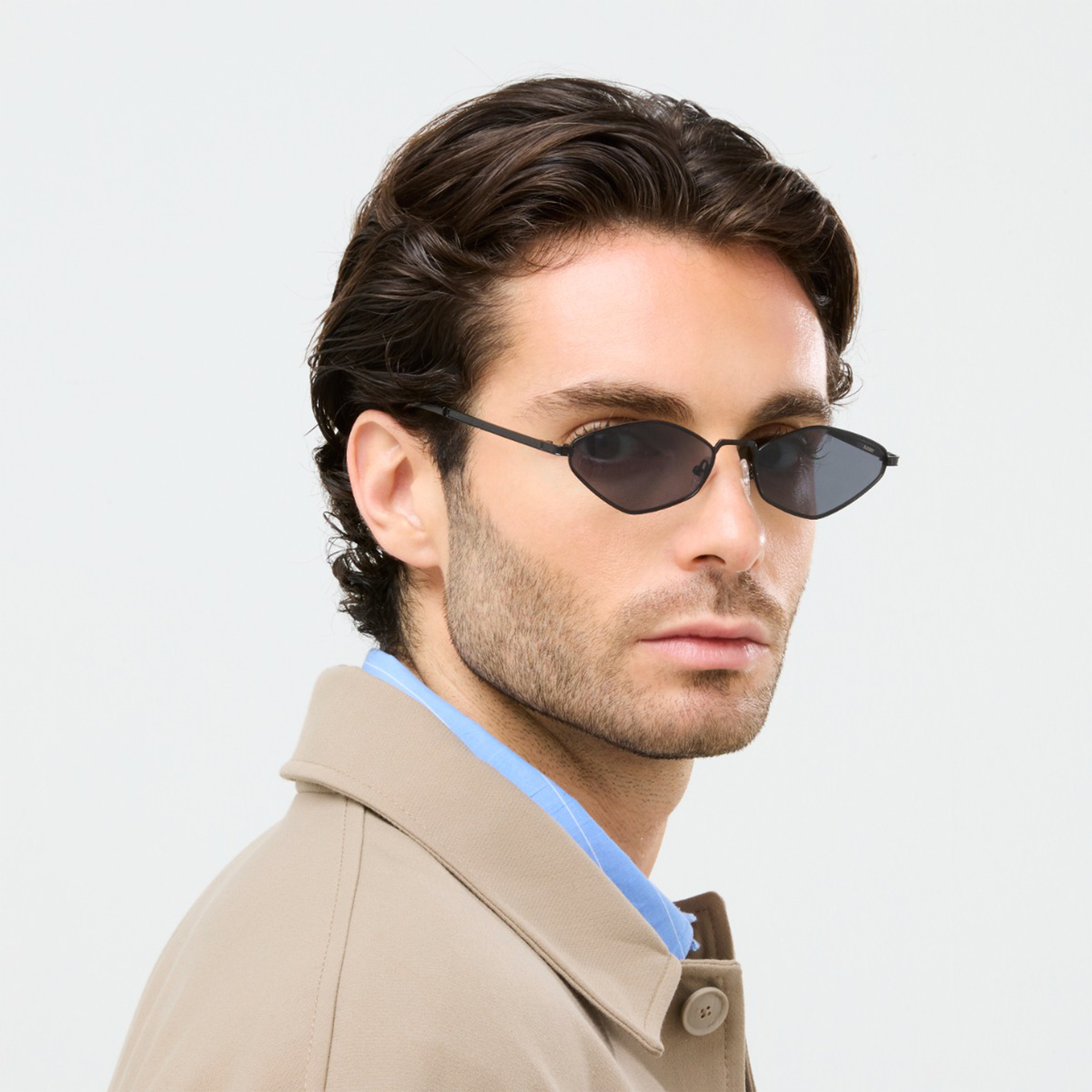 بلاك آوت- نظارة شمسية جاك 57 مم رمادية ذات إطار هندسي - BLA-000339-0107-men-sunglasses-image-7