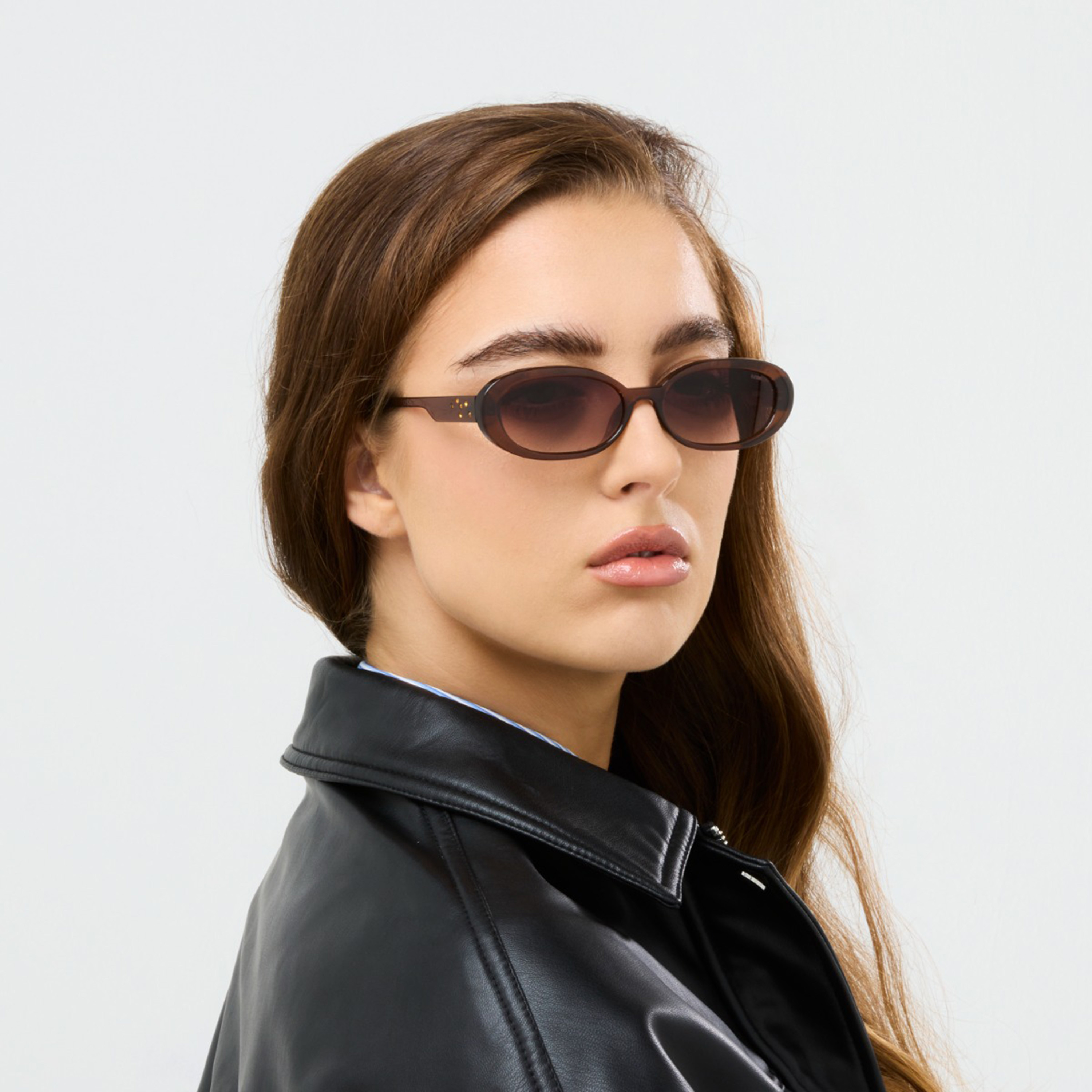 بلاك آوت- نظارة شمسية دوريس بيضاوية بنية مقاس 53 مم - BLA-000340-0404-women-sunglasses-image-6