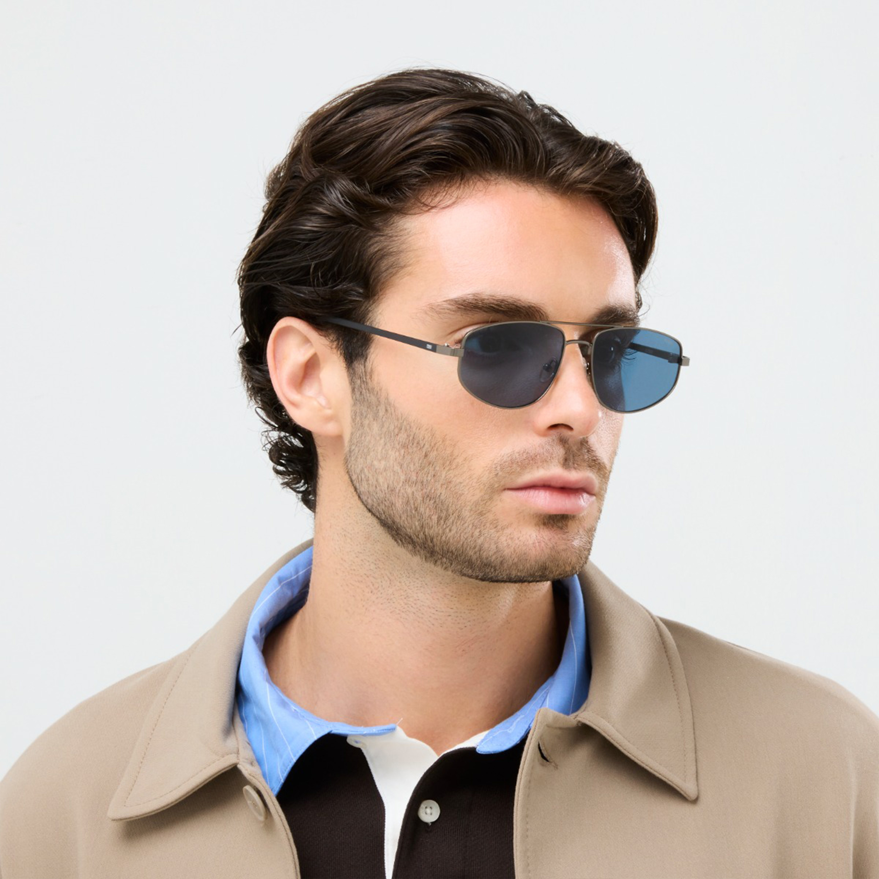 بلاك آوت- نظارة شمسية لي أفياتور زرقاء مقاس 57 مم - BLA-000342-0702-men-sunglasses-image-6