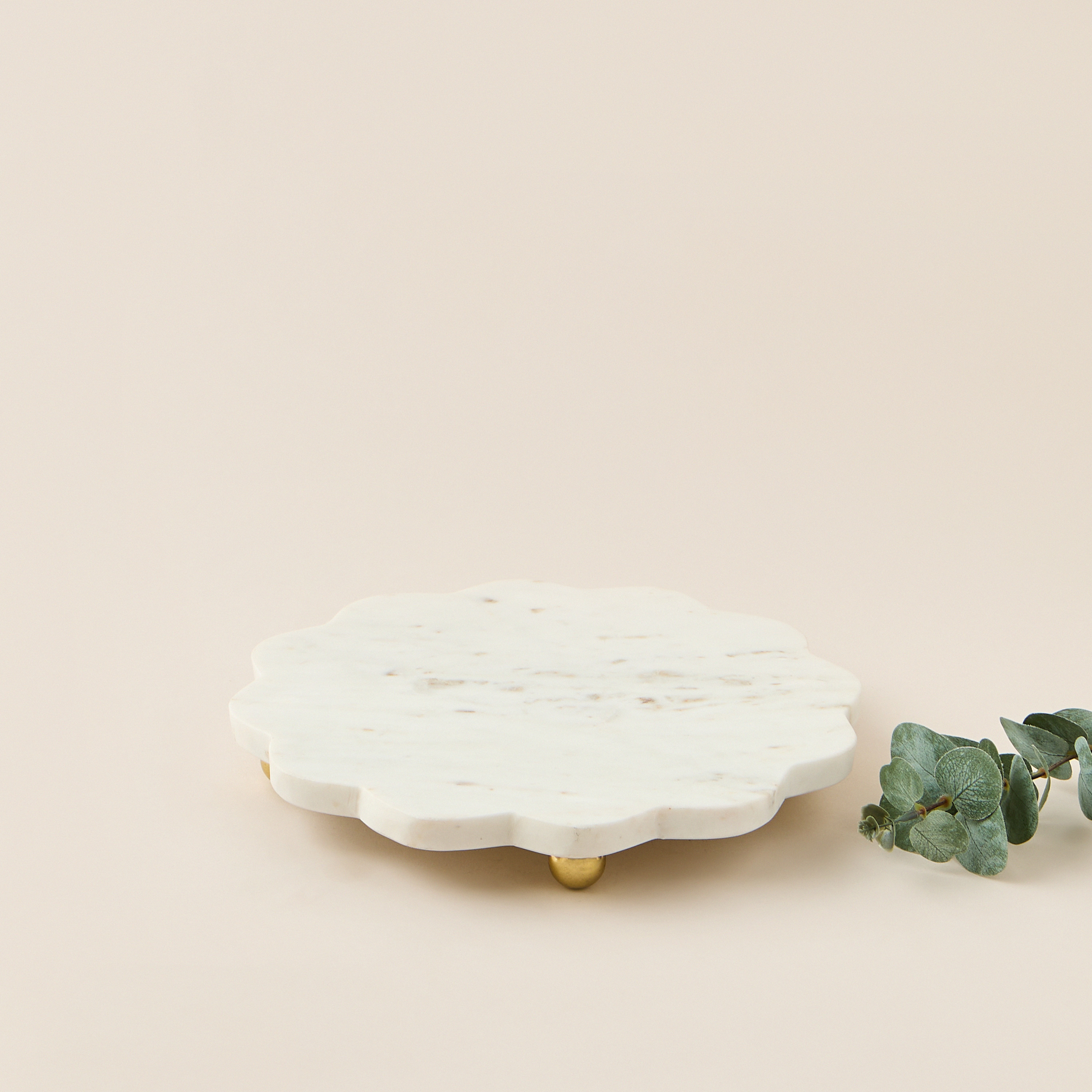 Decorative Marble Platter - 31x31 cms-household-dining-serveware-servingplatters-image-1