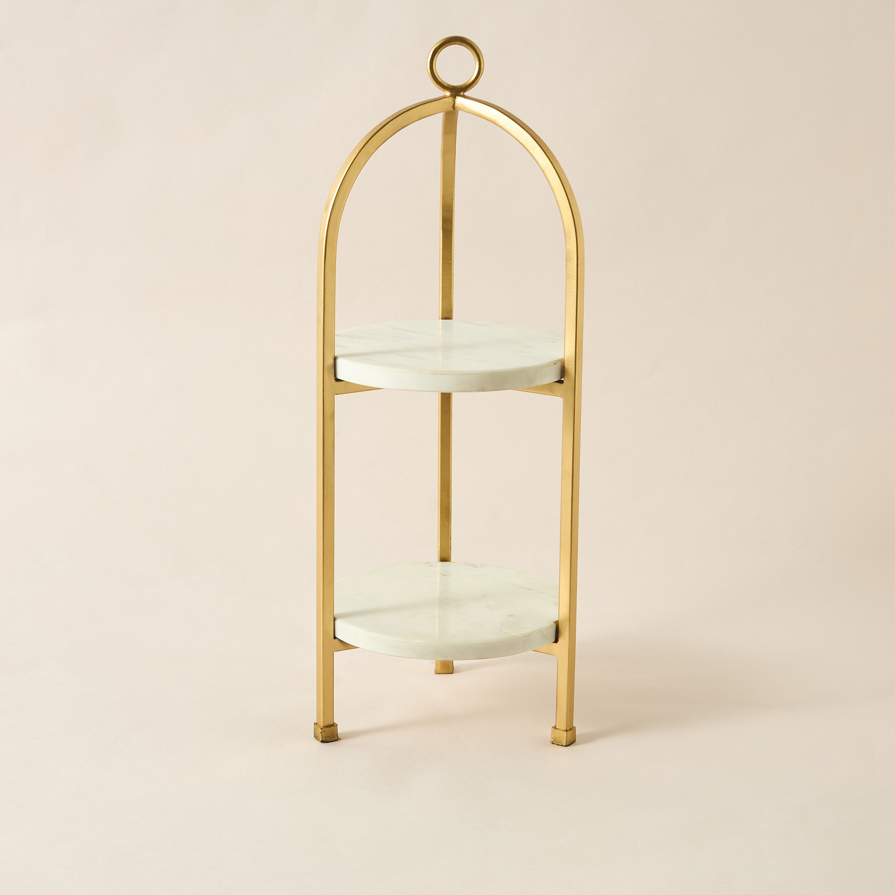 Marble 2-Tier Cake Stand - 19x19x47 cms-household-dining-serveware-cakestands-image-2