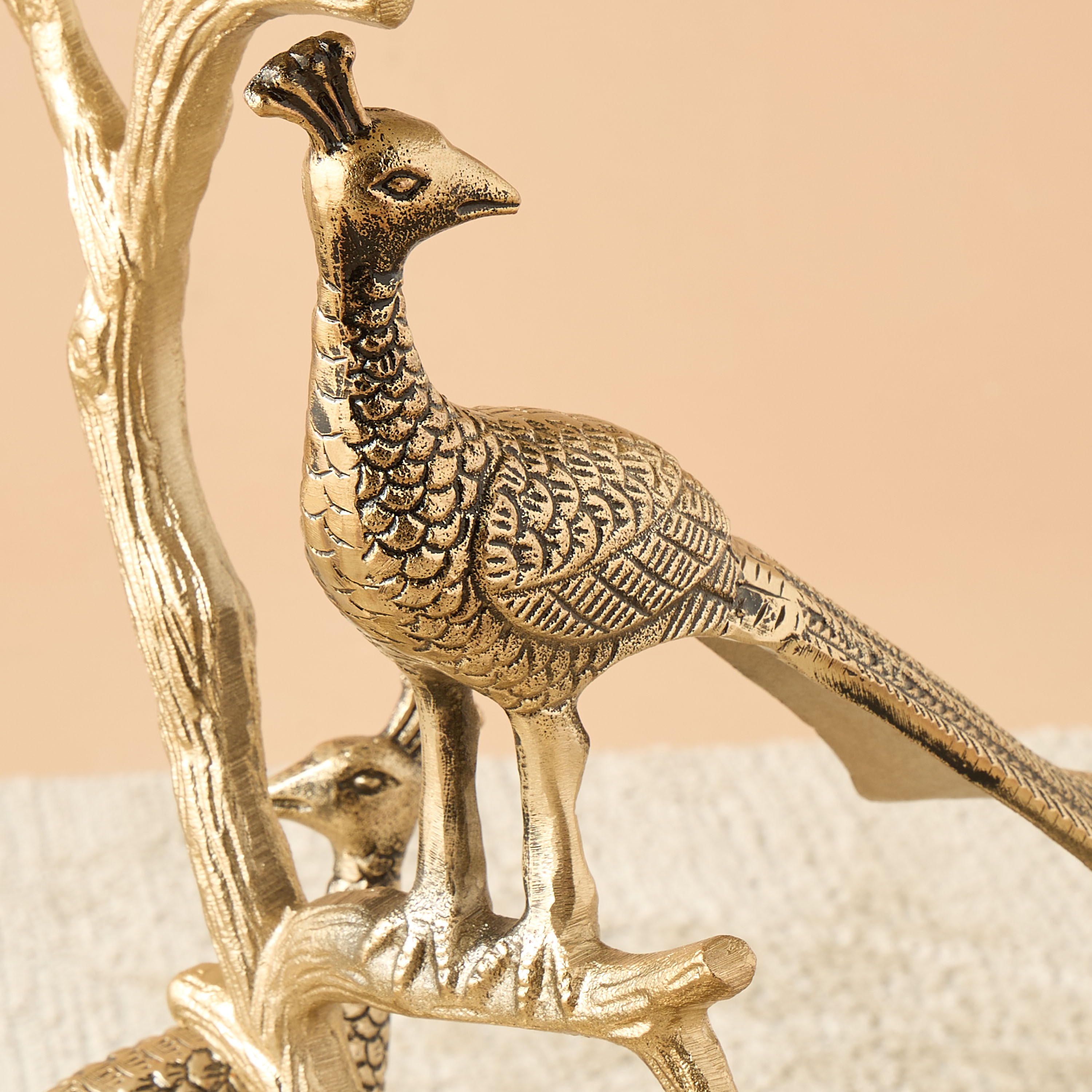 Peacock Marble Top Accent Table - 40x60 cms-furniture-livingroom-sideandendtables-image-5