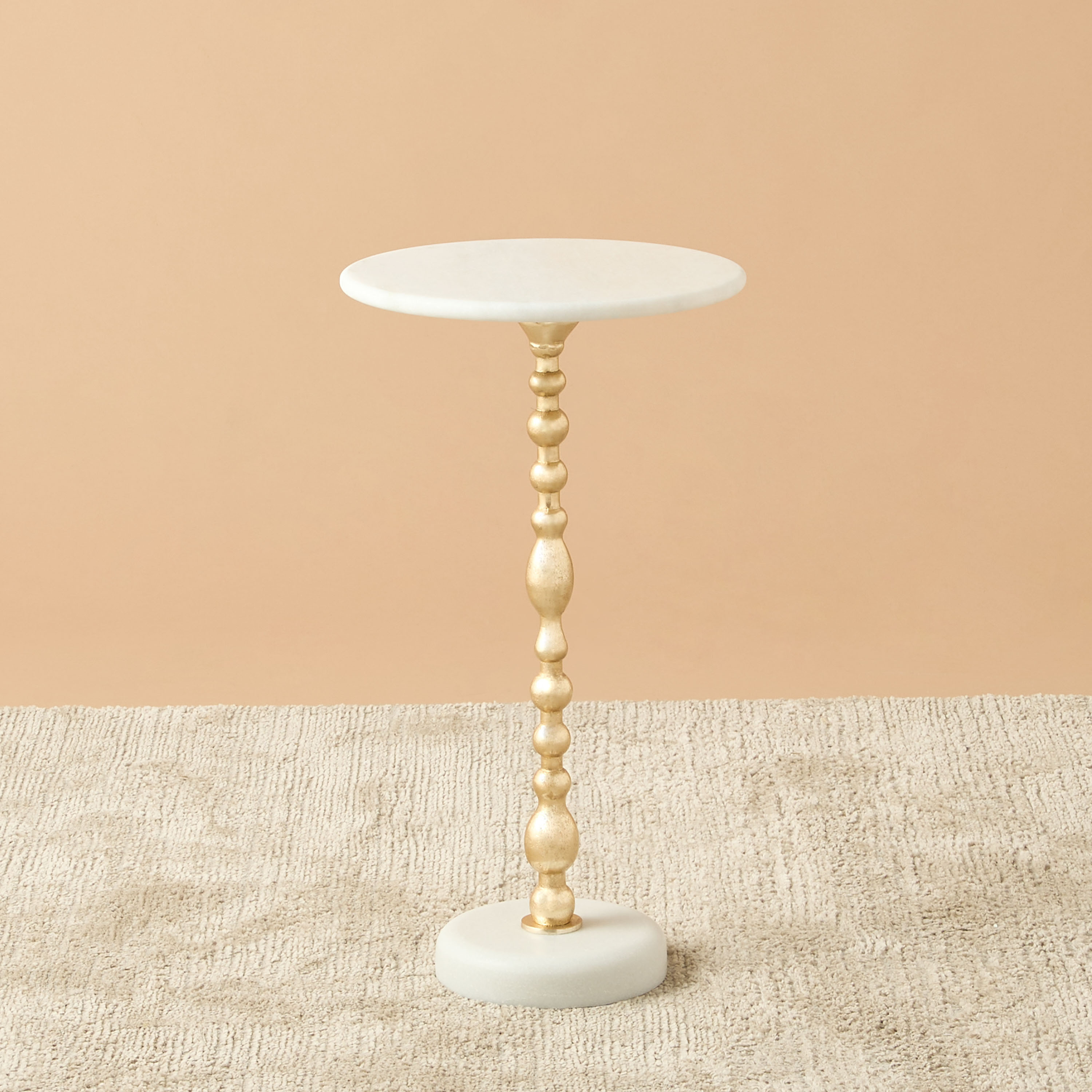 Marble Top Accent Table - 30x55 cms-furniture-livingroom-sideandendtables-image-2