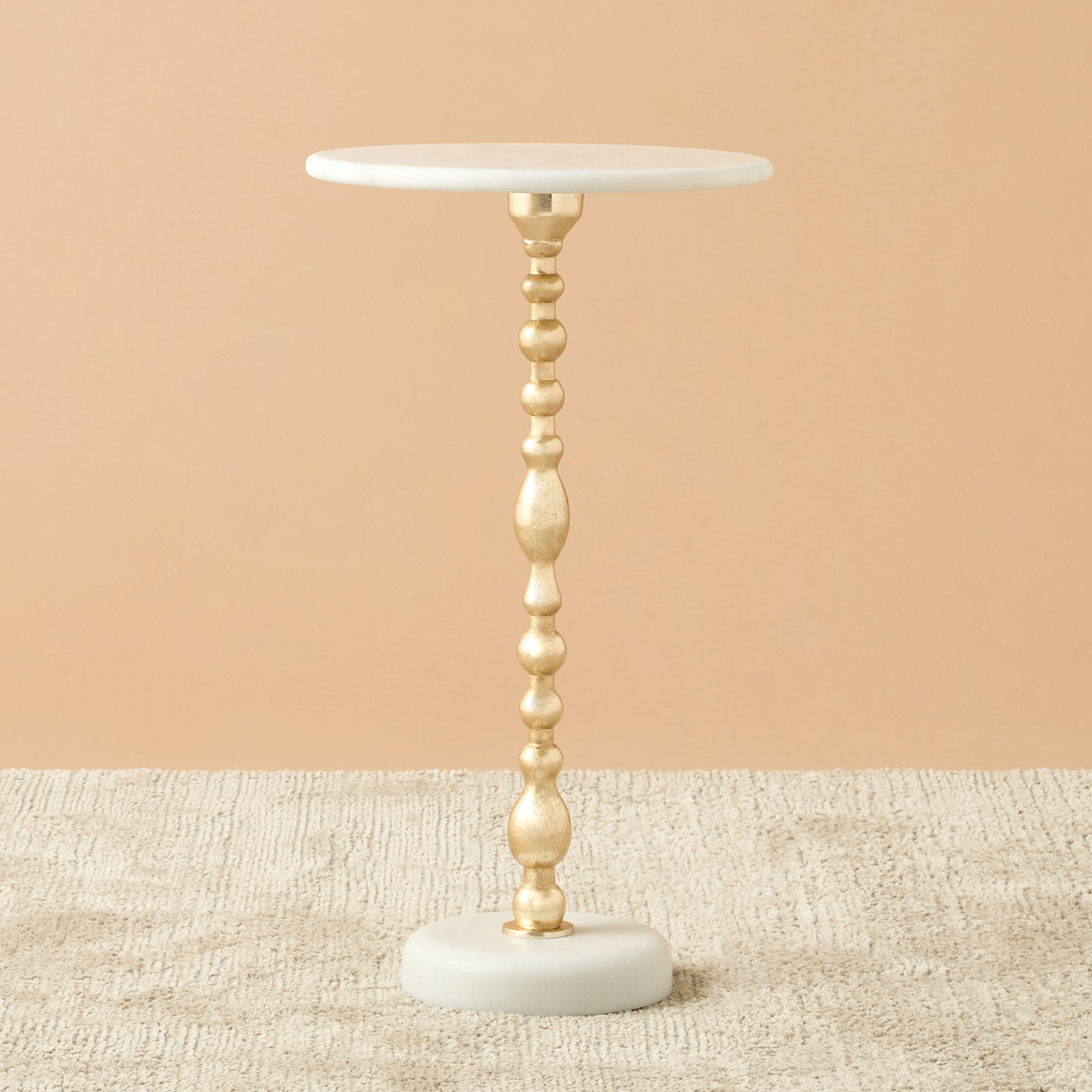 Marble Top Accent Table - 30x55 cms-furniture-livingroom-sideandendtables-image-3
