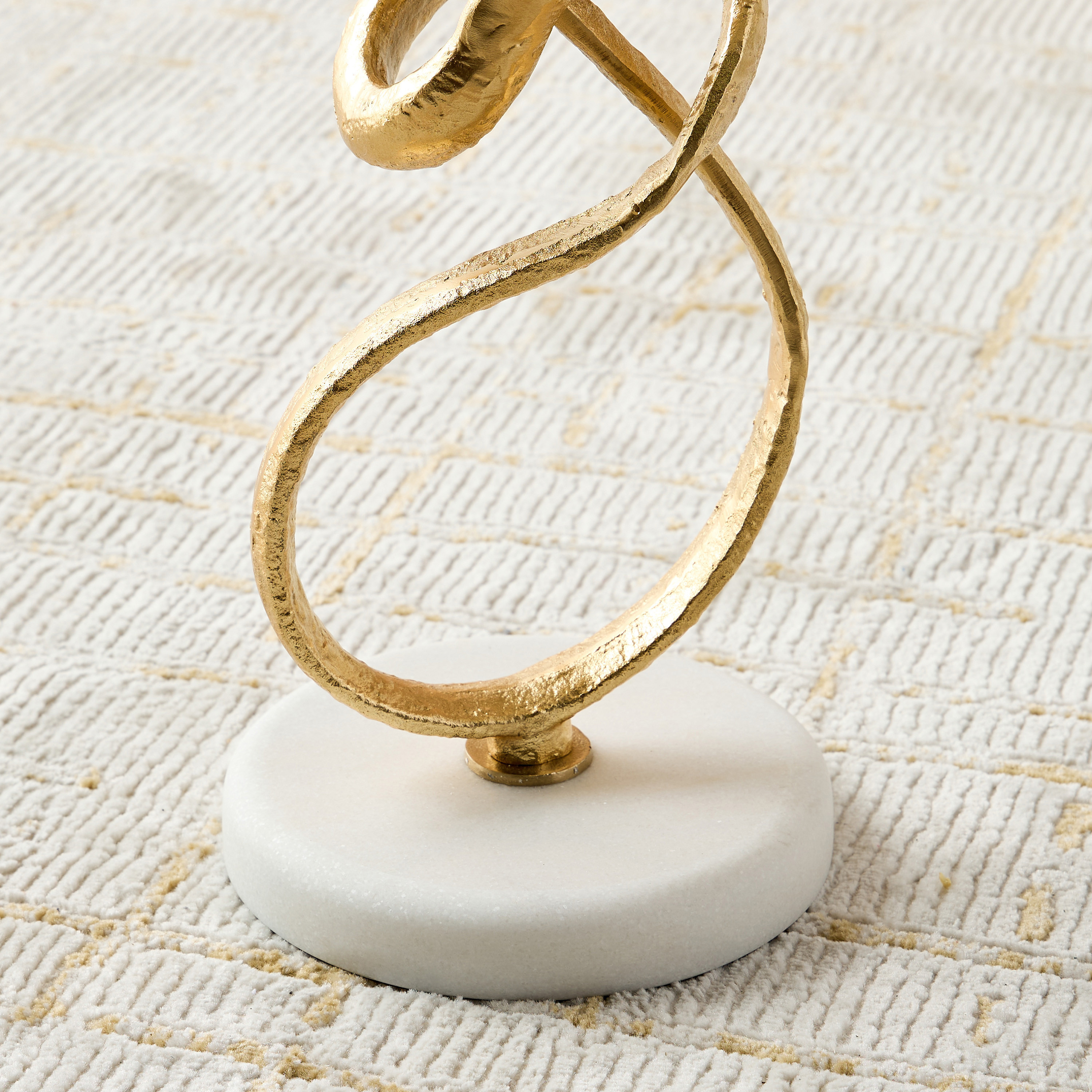 Abstract Marble Top Accent Table - 60x40 cms-furniture-livingroom-sideandendtables-image-4