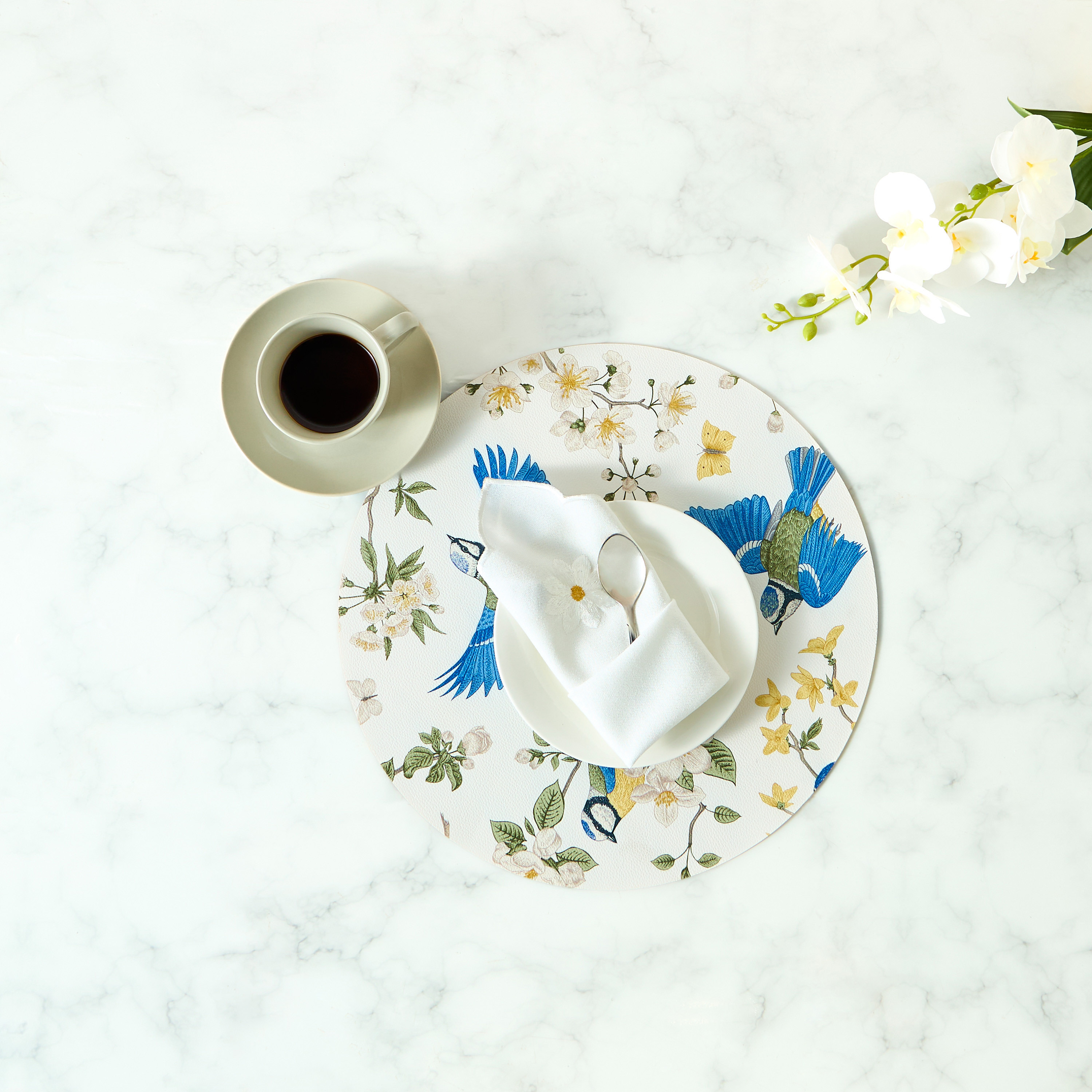 Bird Print 2-Piece Placemat Set - 38 cms-household-dining-tablelinen-placemats-image-2