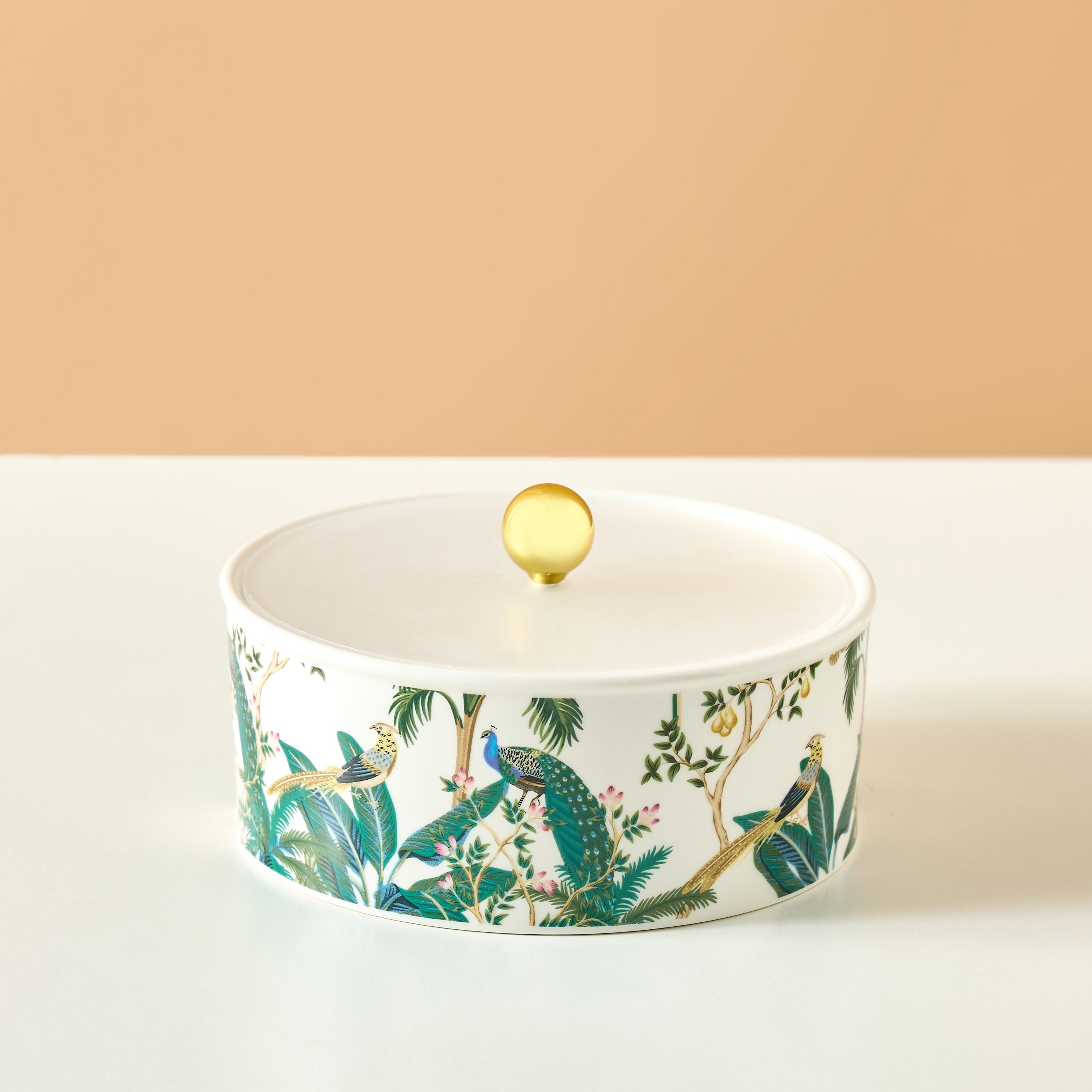وعاء تمر بغطاء بتصميم الطاووس-household-dining-dinnerware-bowls-image-2