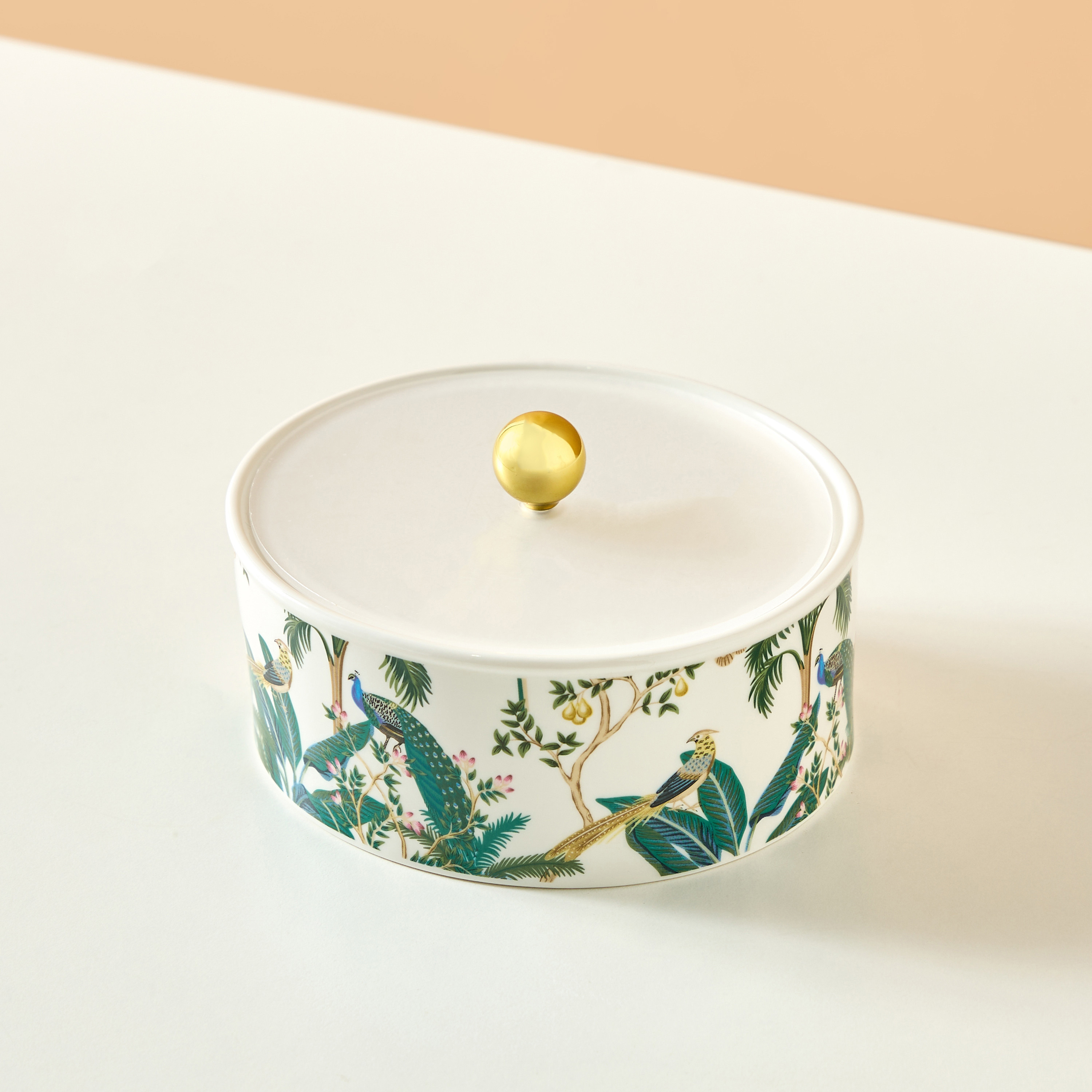وعاء تمر بغطاء بتصميم الطاووس-household-dining-dinnerware-bowls-image-3