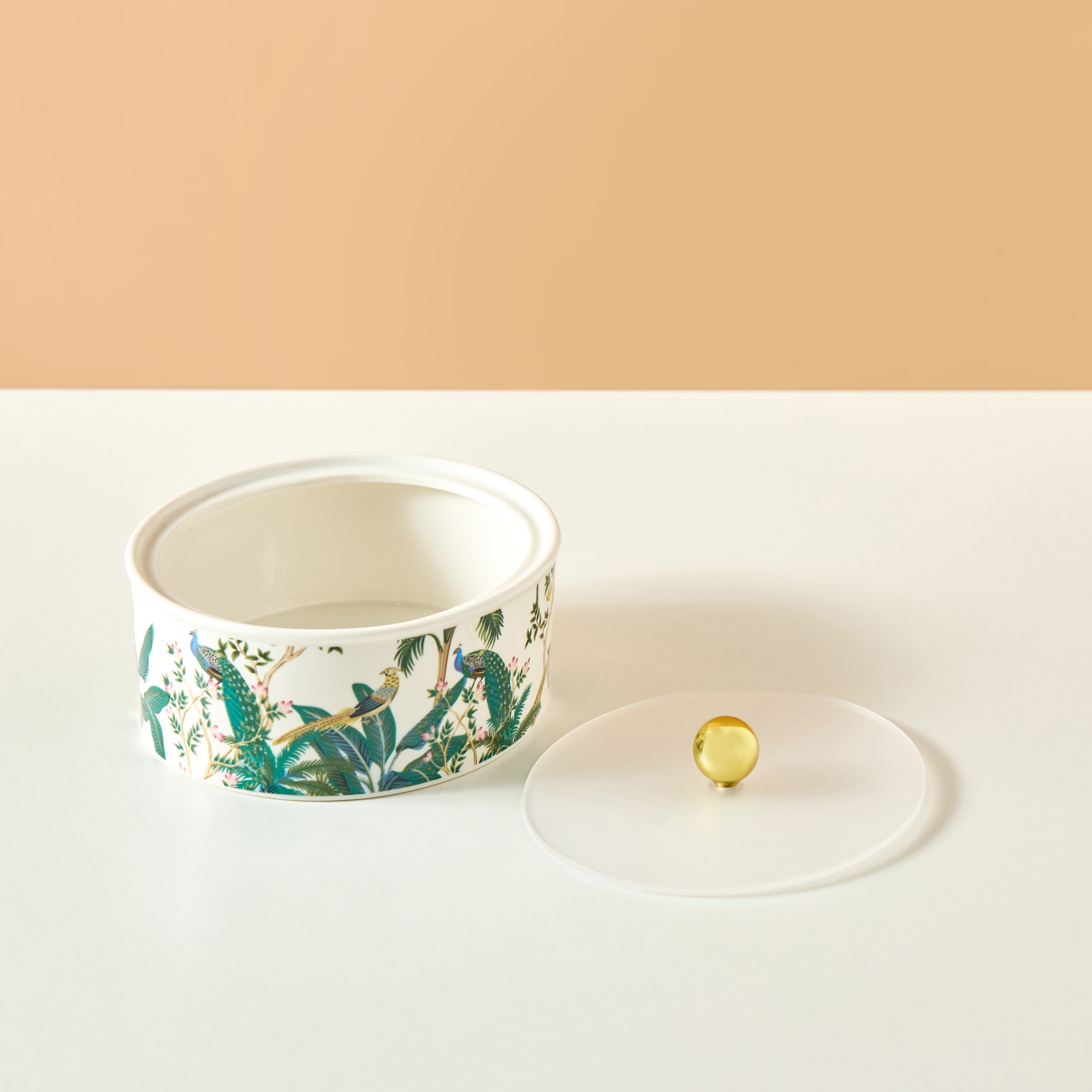 وعاء تمر بغطاء بتصميم الطاووس-household-dining-dinnerware-bowls-image-4