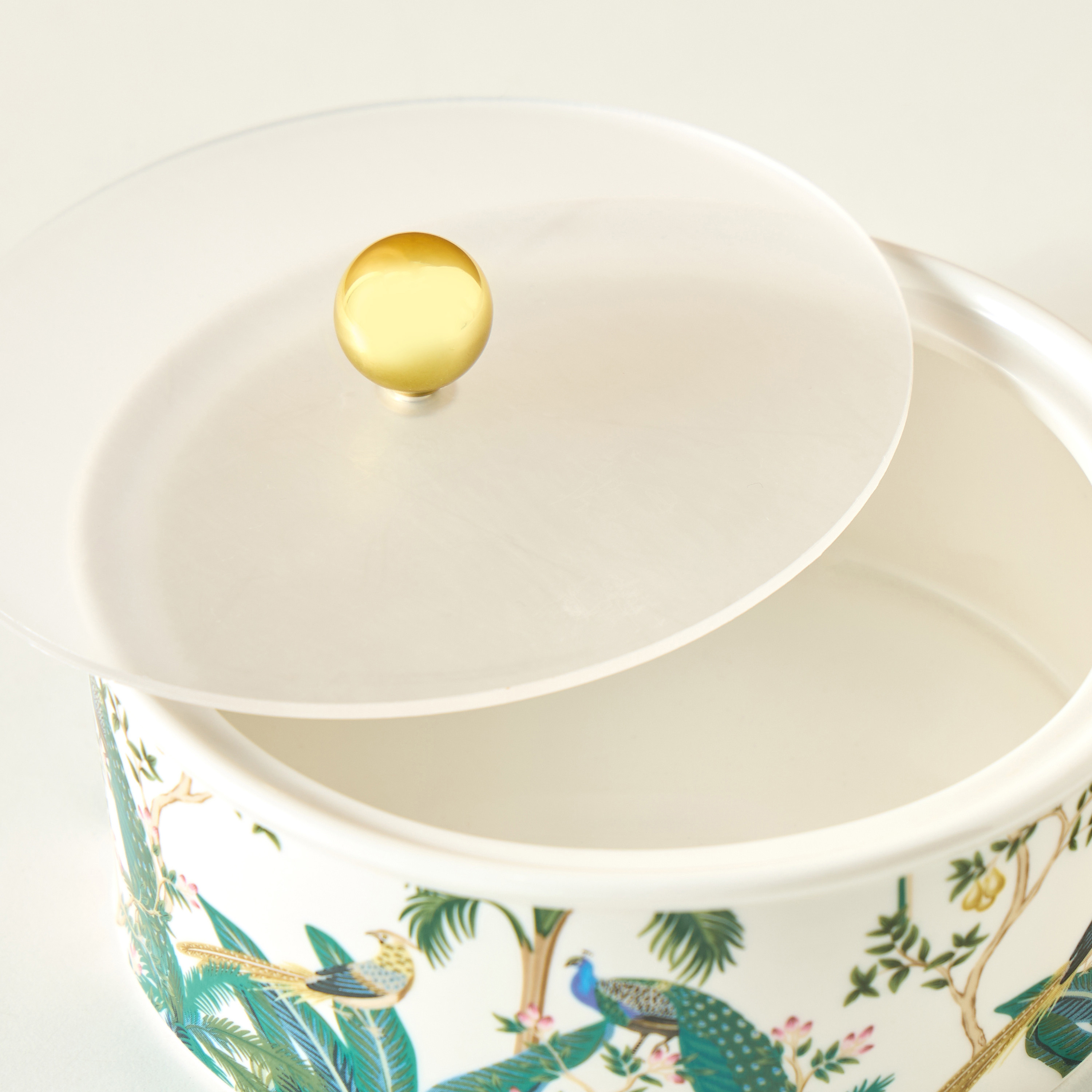وعاء تمر بغطاء بتصميم الطاووس-household-dining-dinnerware-bowls-image-5