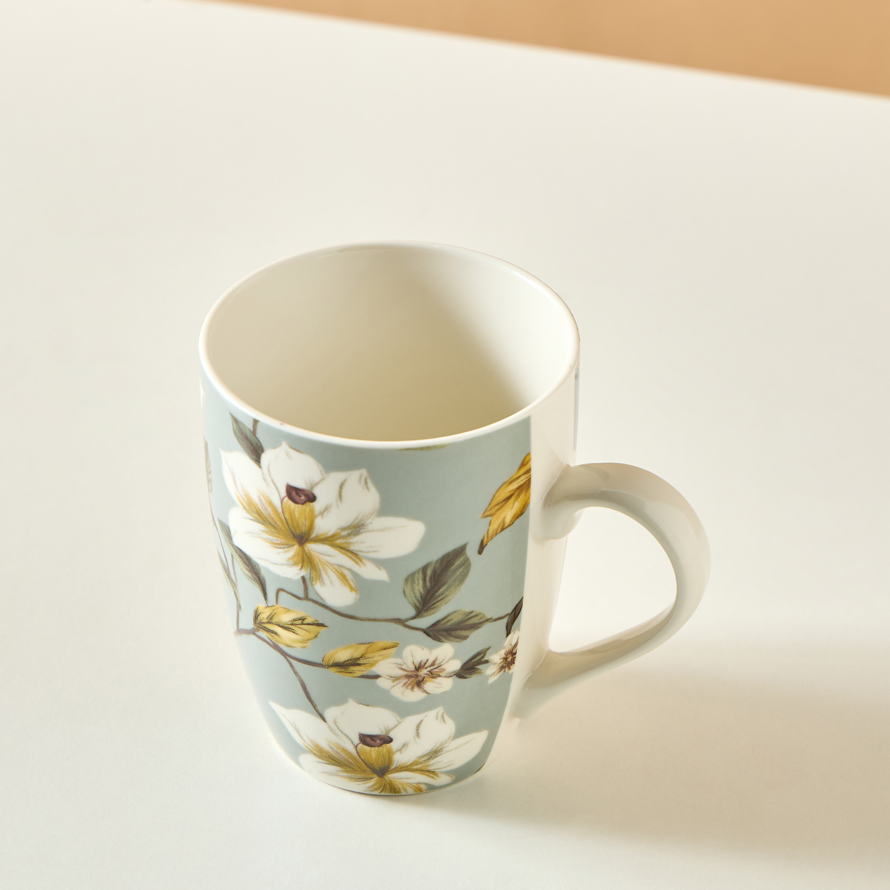 Floral Printed New Bone China Mug - 340 ml-household-dining-teaandcoffee-mugsandcups-image-2