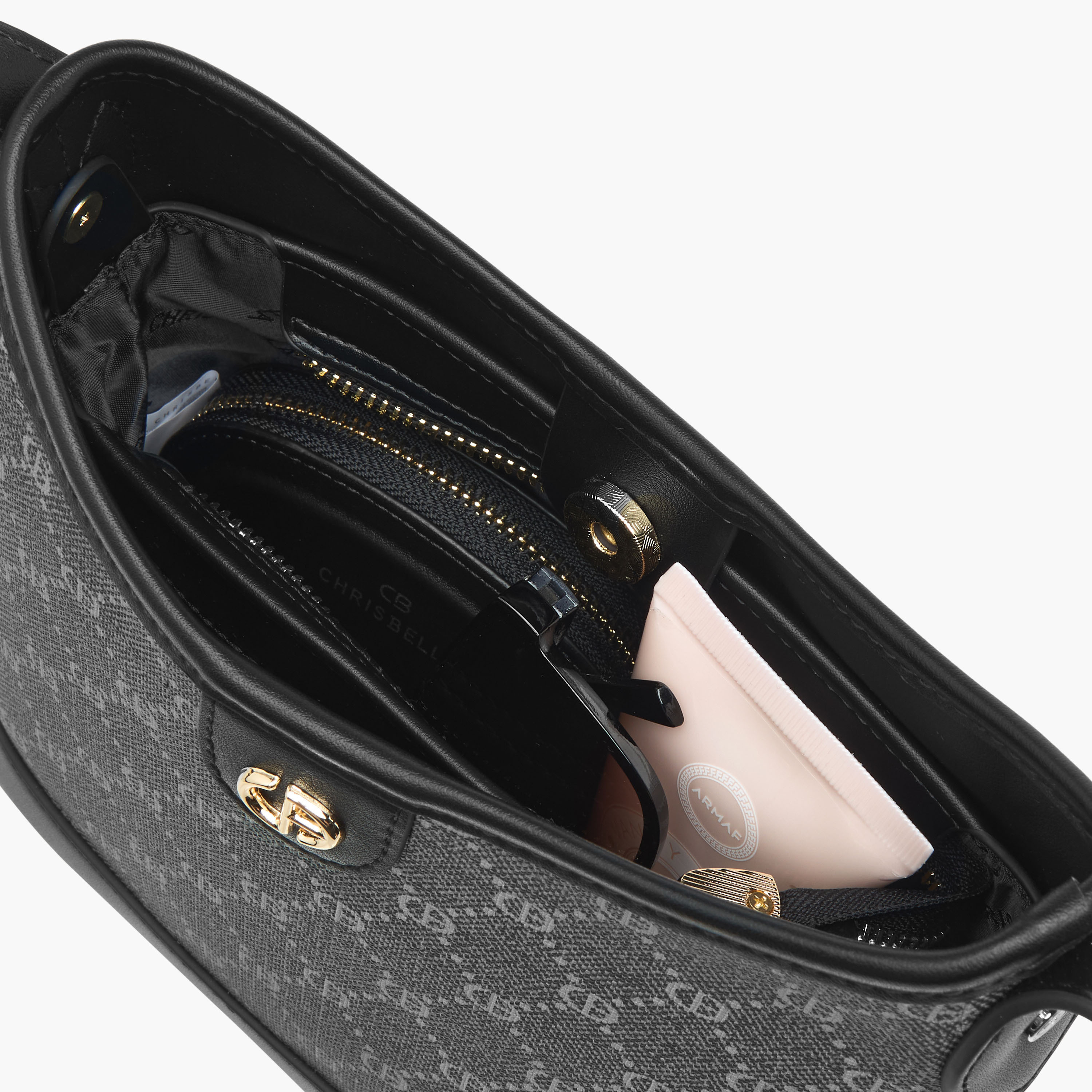شنطة هوبو بحزام قابل للتعديل وطبعات مونوجرام ومحفظة من كريسبيلا-women-bagsandwallets-handbags-image-10