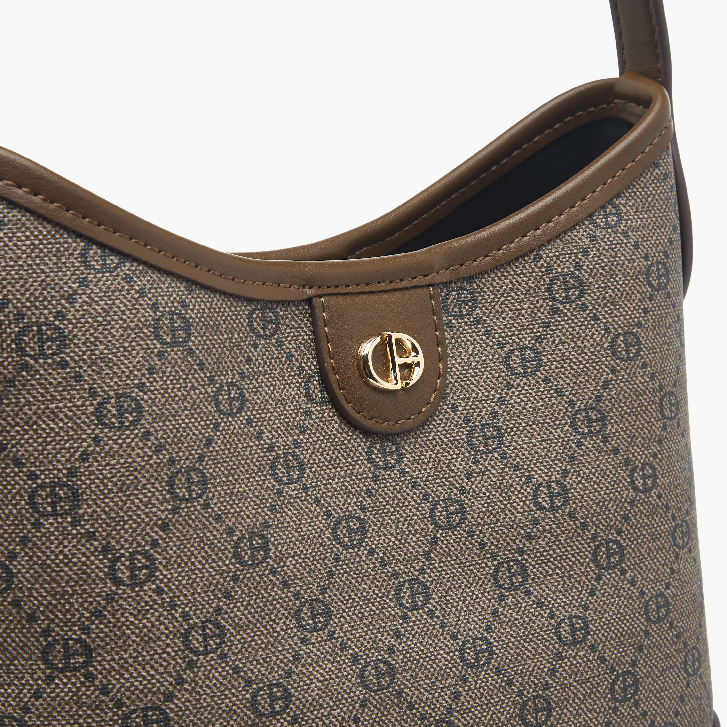 Chrisbella Monogram Print Hobo Bag with Adjustable Strap and Wallet-women-bagsandwallets-handbags-image-7