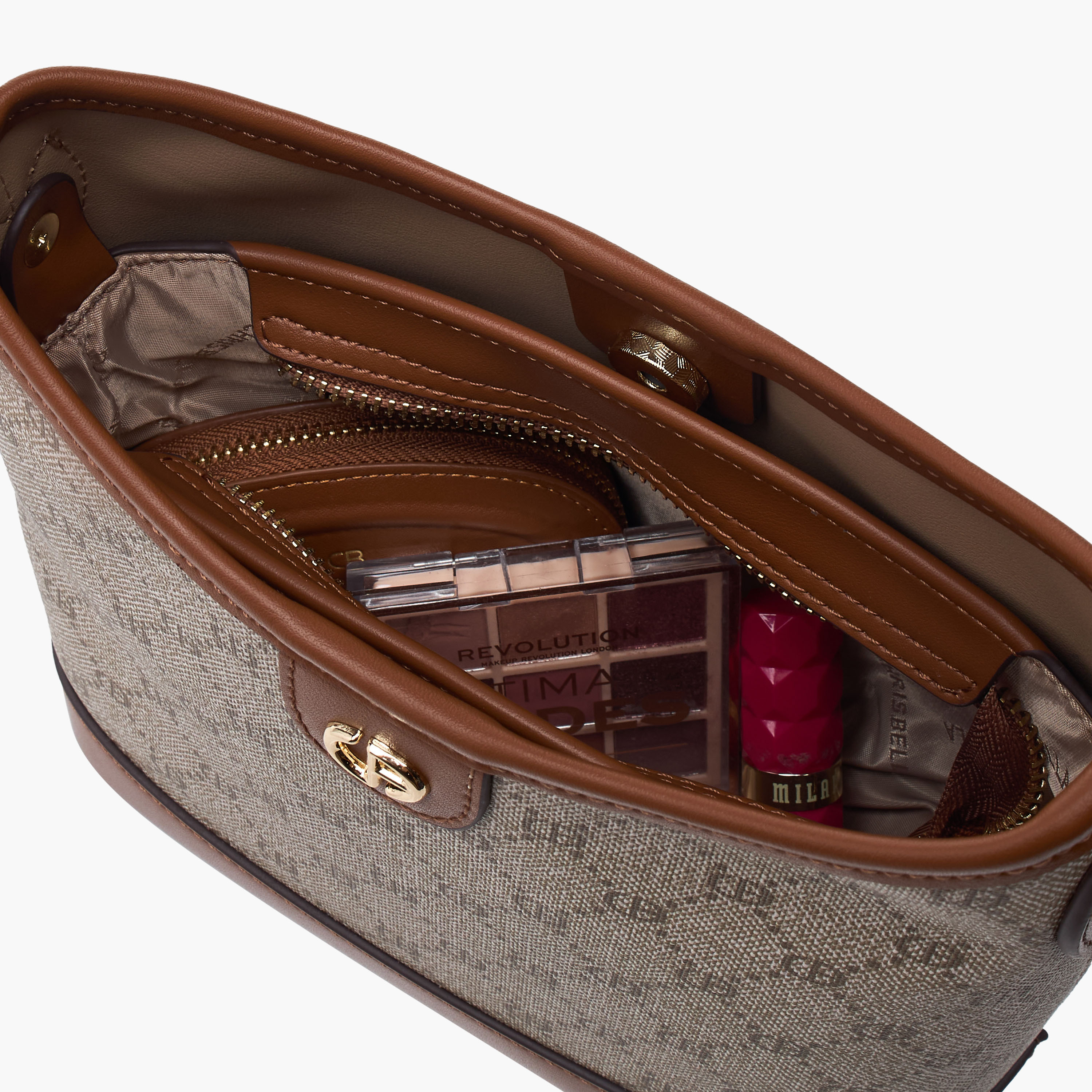 Chrisbella Monogram Print Hobo Bag with Adjustable Strap and Wallet-women-bagsandwallets-handbags-image-10