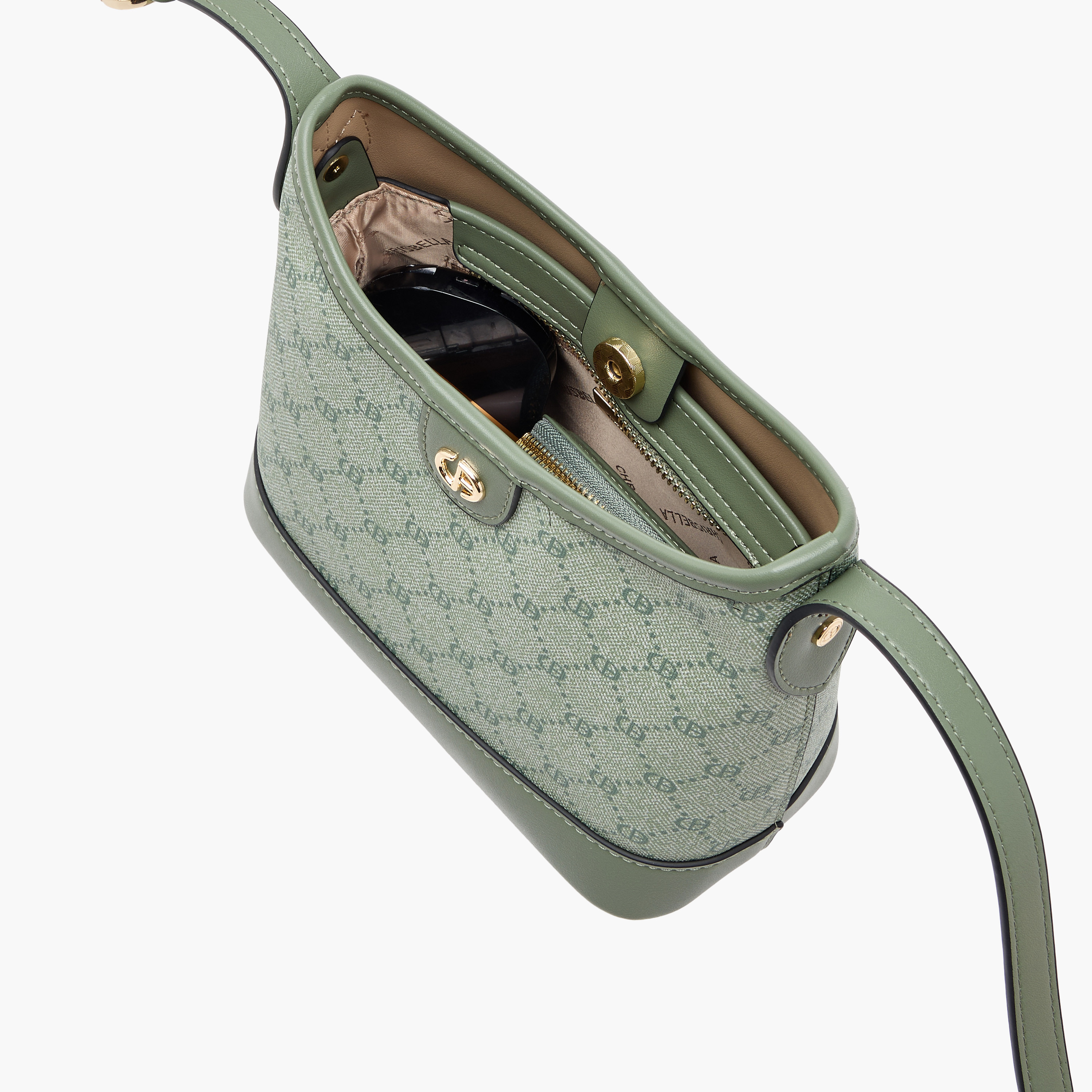 Chrisbella Monogram Print Hobo Bag with Adjustable Strap and Zip Around Wallet-women-bagsandwallets-handbags-image-9