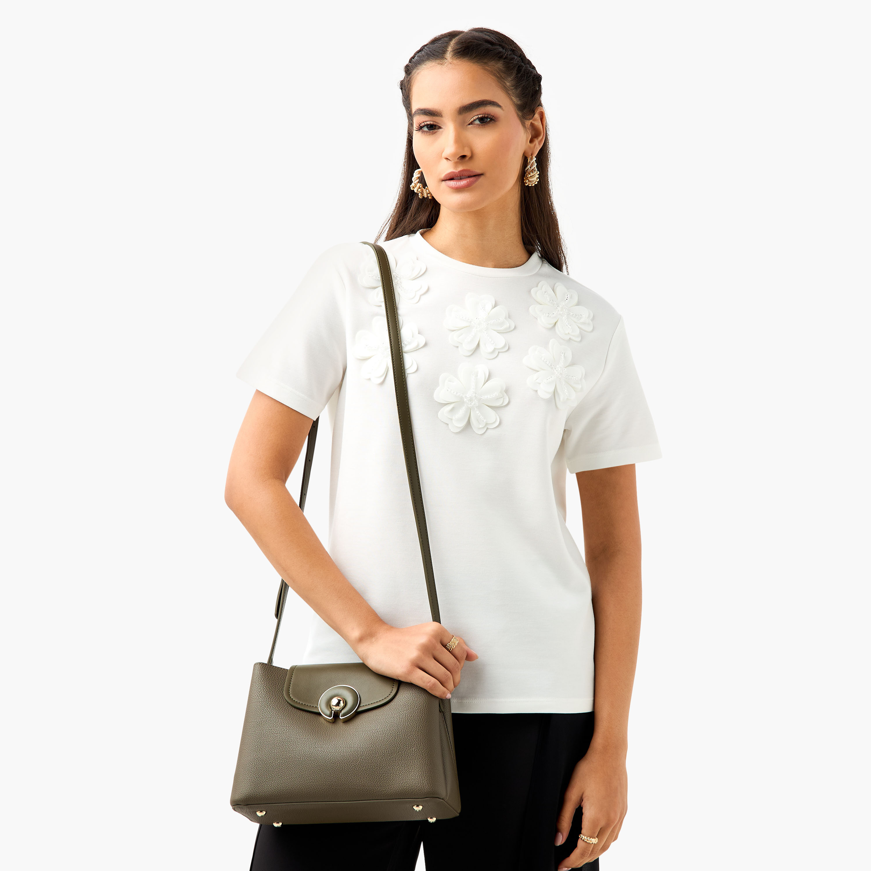 شنطة كتف سادة بحزام قابل للتعديل مع محفظة من كريسبيلا-women-bagsandwallets-handbags-image-10