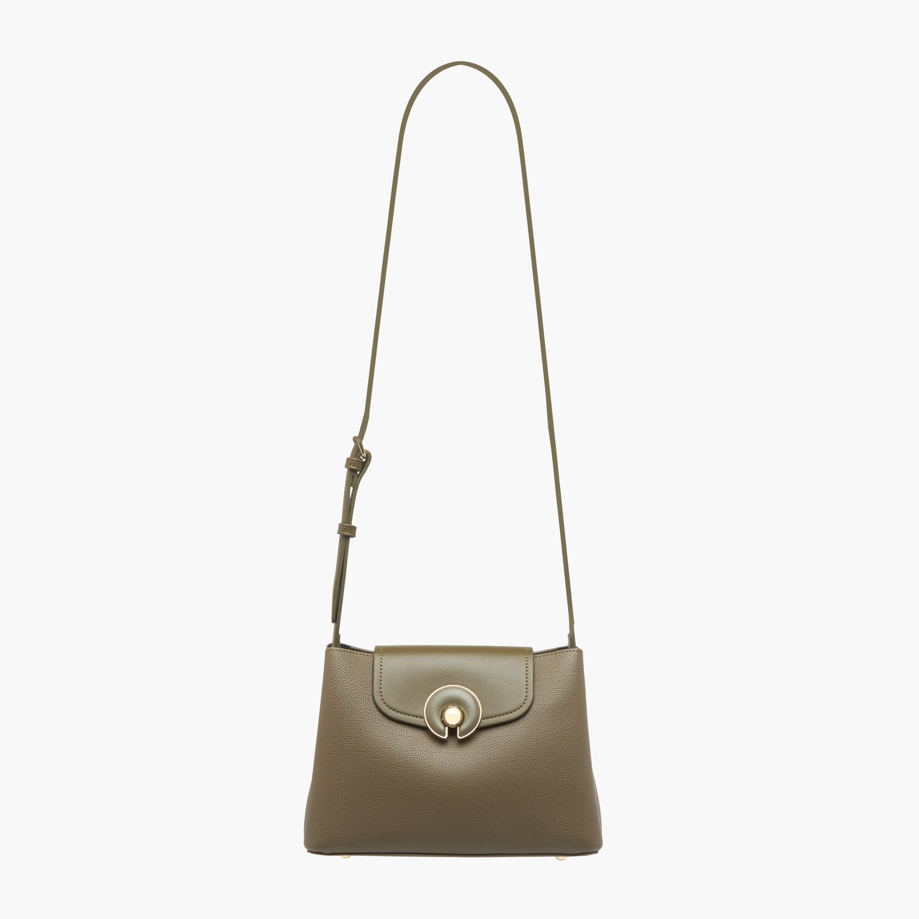 شنطة كتف سادة بحزام قابل للتعديل مع محفظة من كريسبيلا-women-bagsandwallets-handbags-image-3