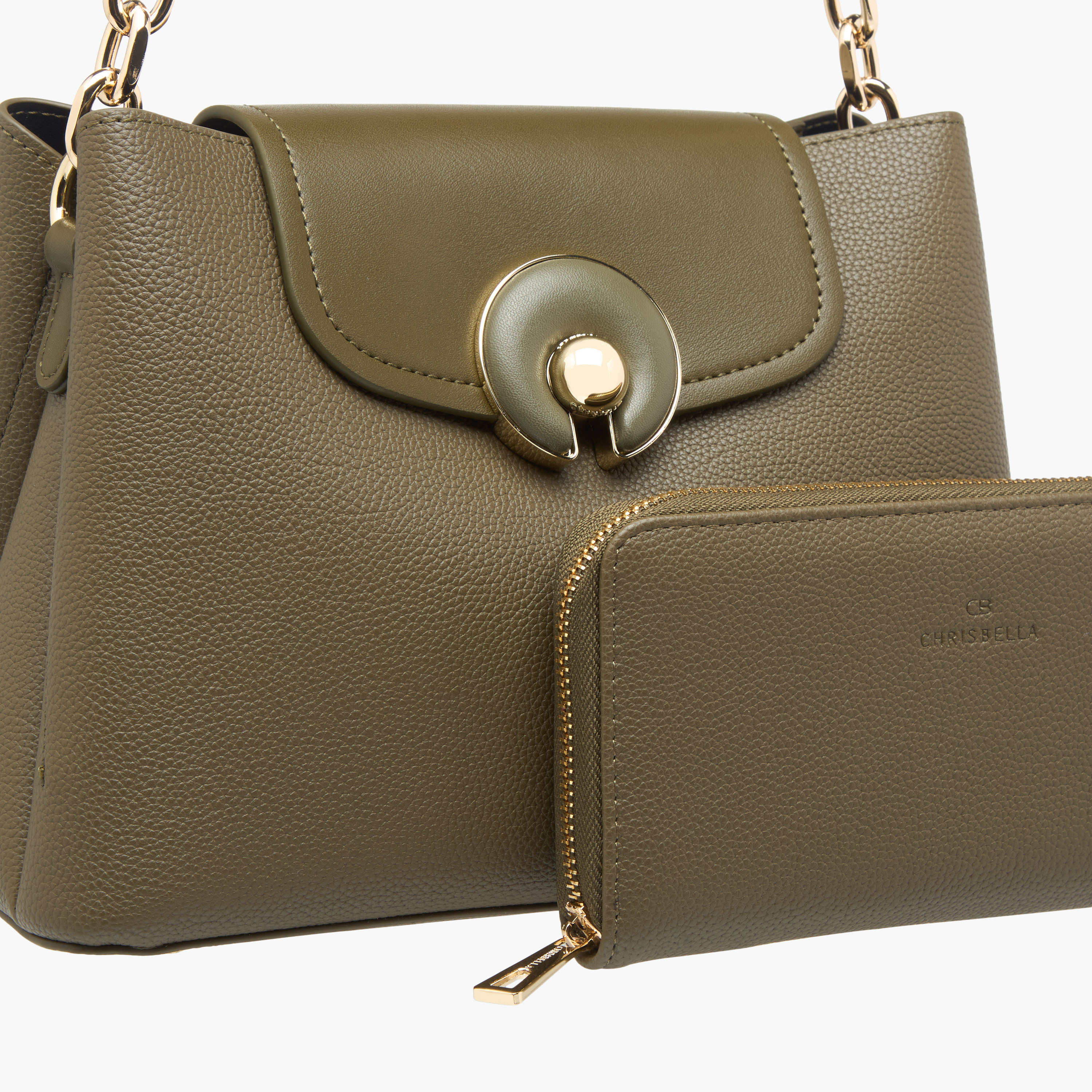 Chrisbella Solid Shoulder Bag with Adjustable Strap and Wallet-women-bagsandwallets-handbags-image-6