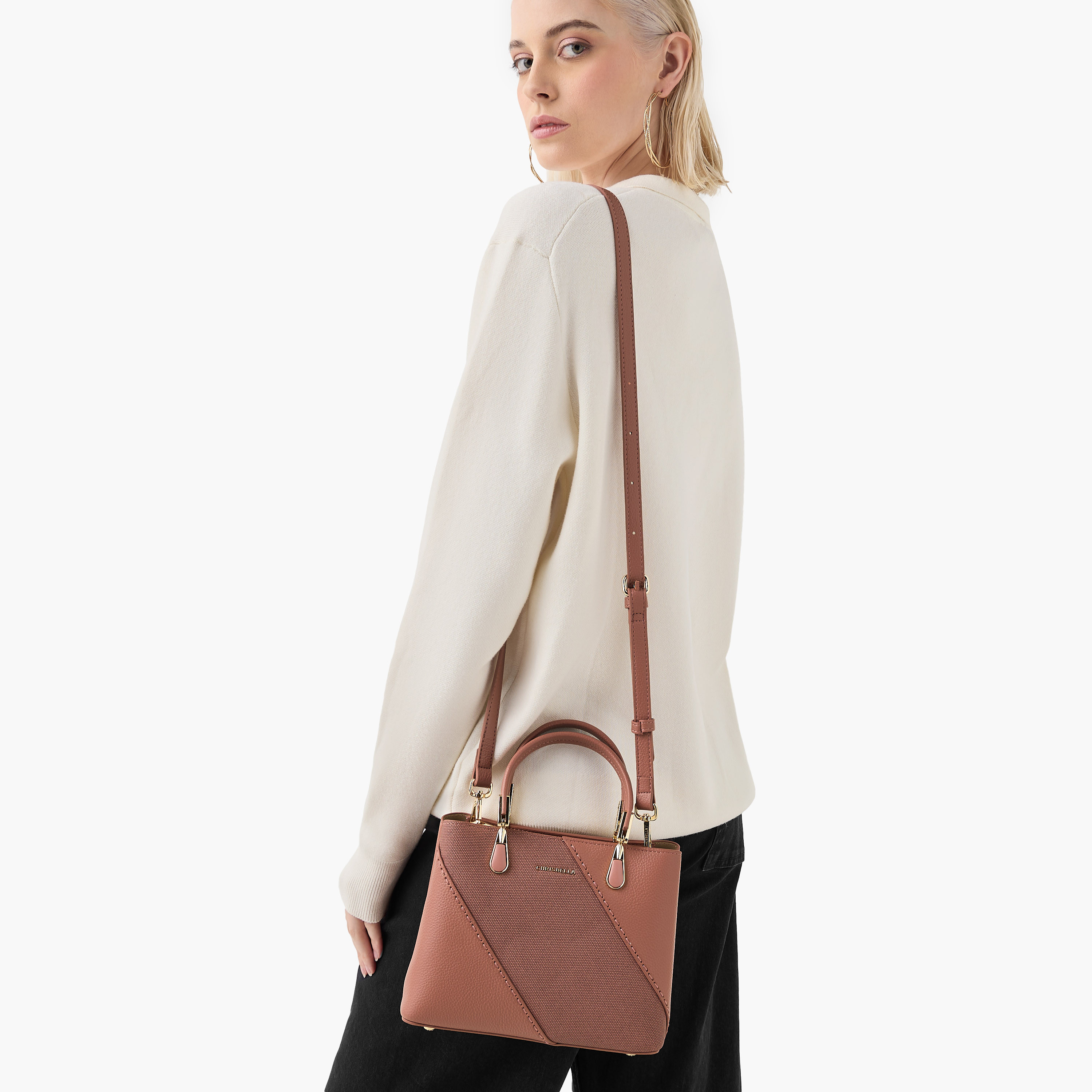 Chrisbella Textured Tote Bag with Detachable Strap and Wallet-women-bagsandwallets-handbags-image-10