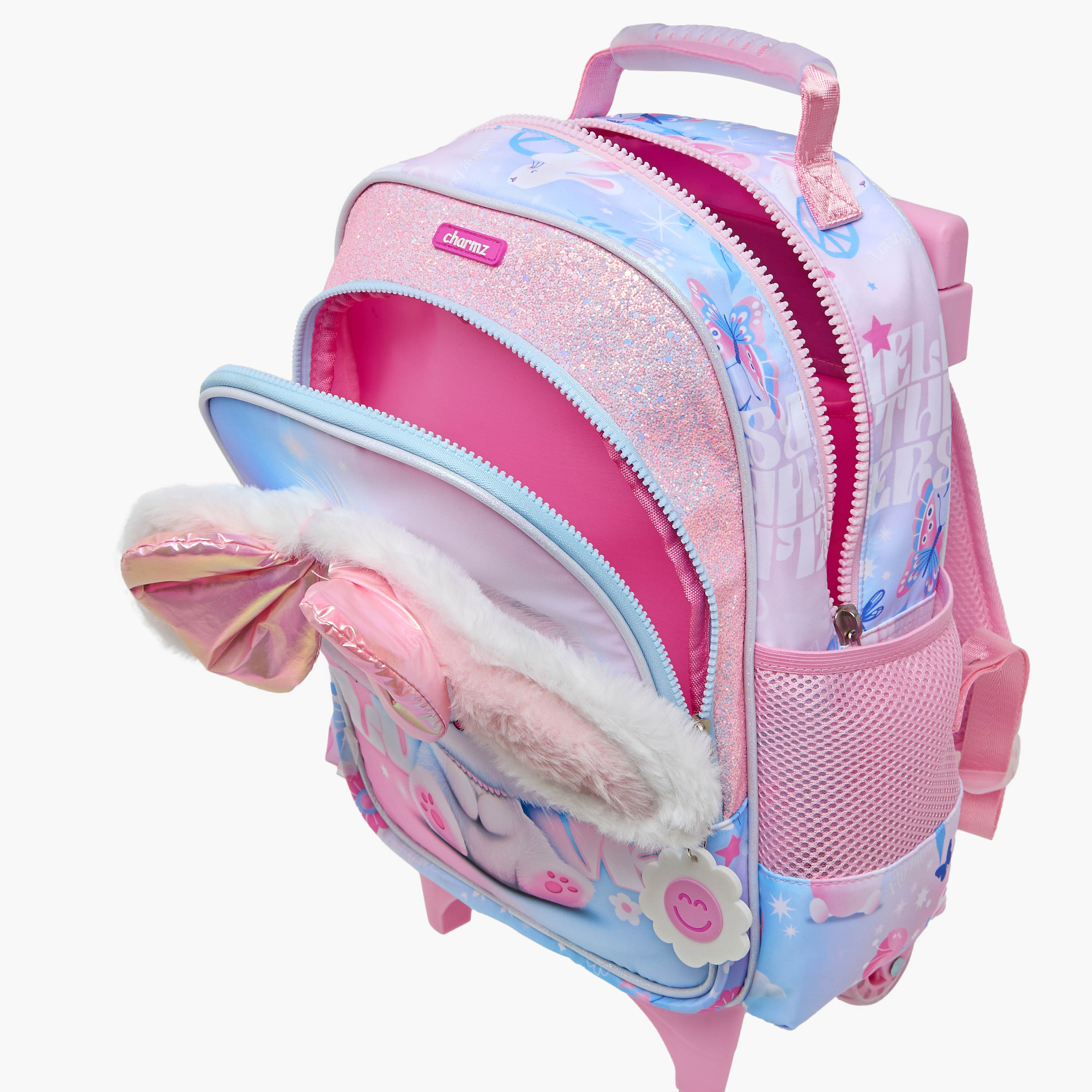 Charmz Animal Print Trolley Bag for Girls 2-5 Years with Padded Shoulder Straps -school-bagsandbackpacks-trolleybags-image-13