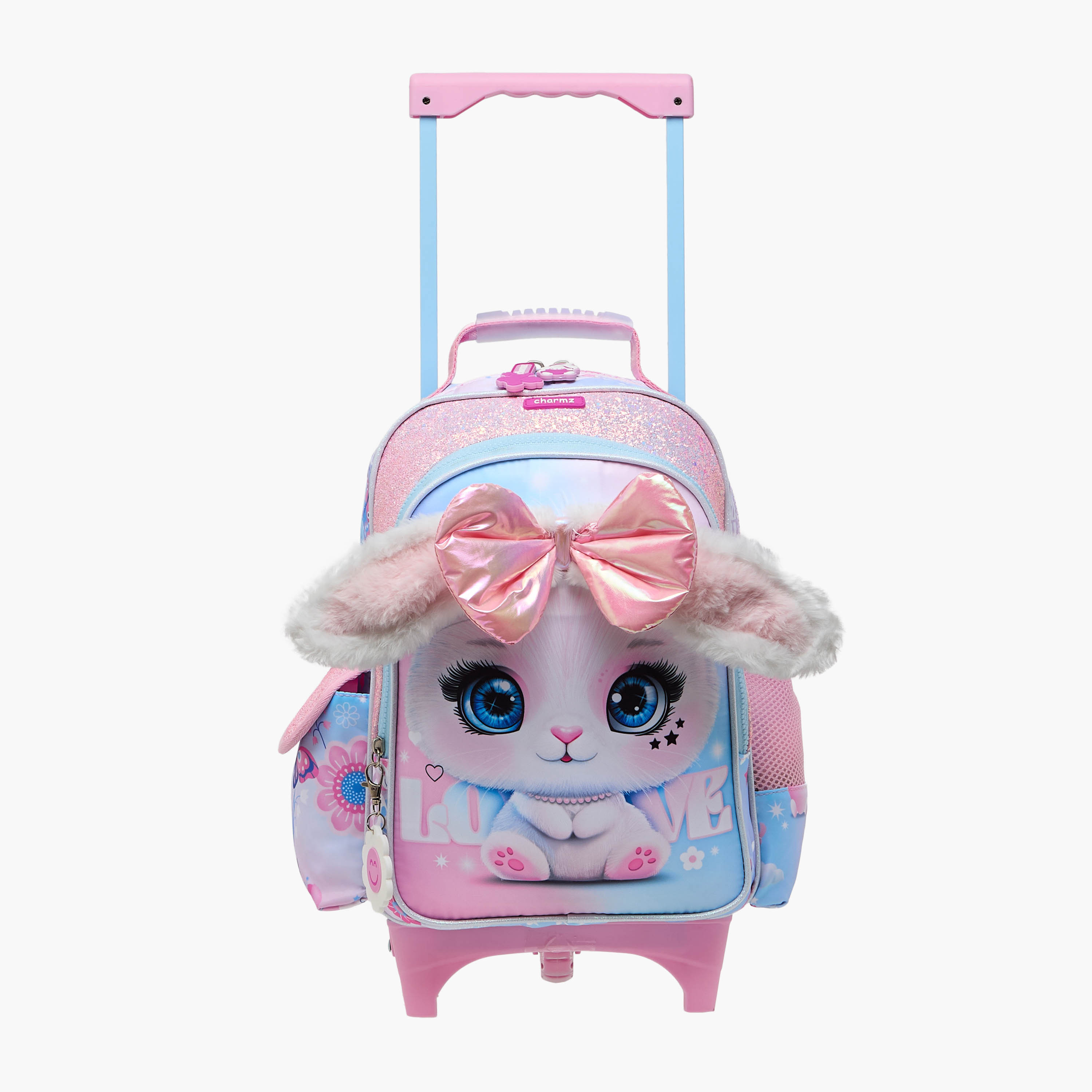 Charmz Animal Print Trolley Bag for Girls 2-5 Years with Padded Shoulder Straps -school-bagsandbackpacks-trolleybags-image-5