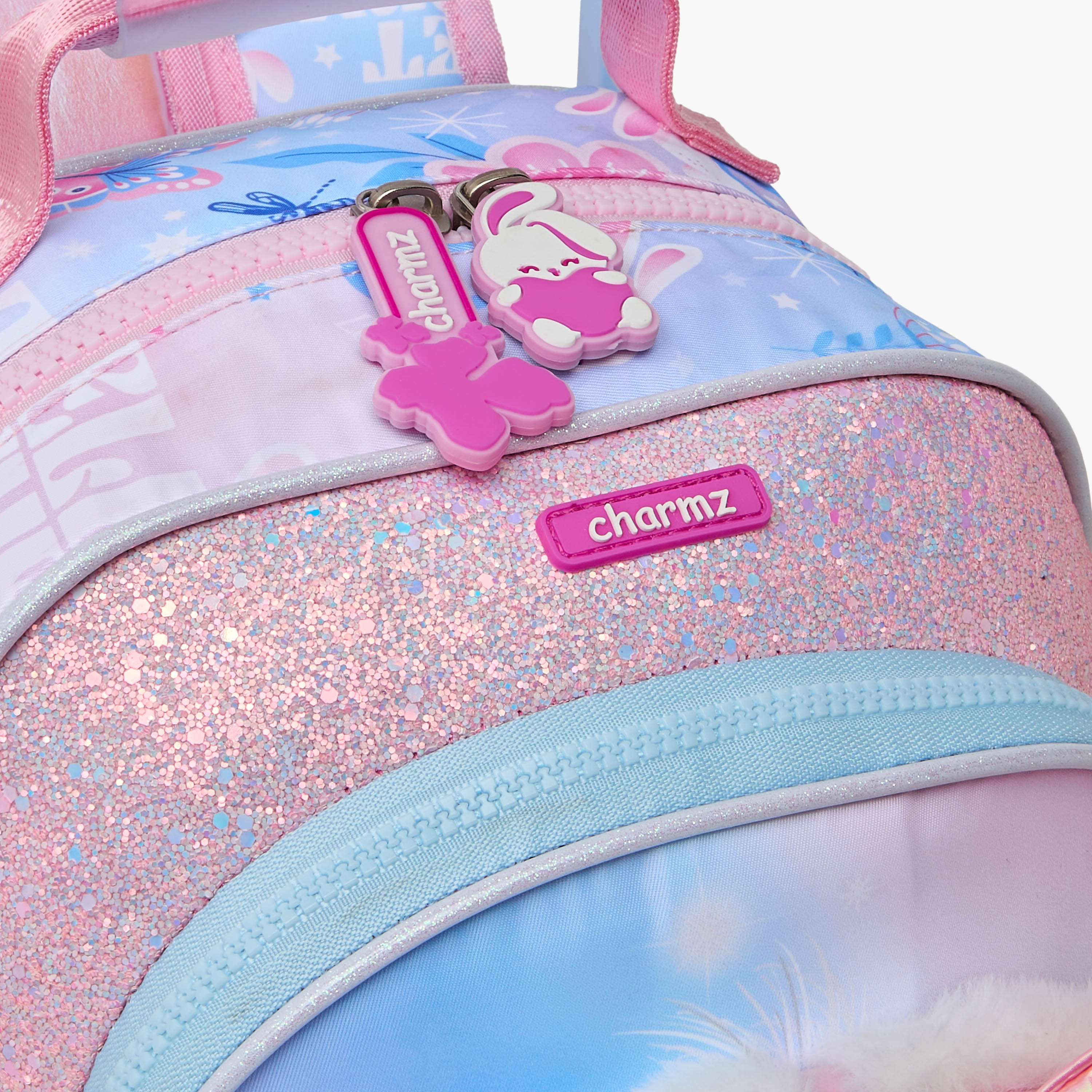 Charmz Animal Print Trolley Bag for Girls 2-5 Years with Padded Shoulder Straps -school-bagsandbackpacks-trolleybags-image-6