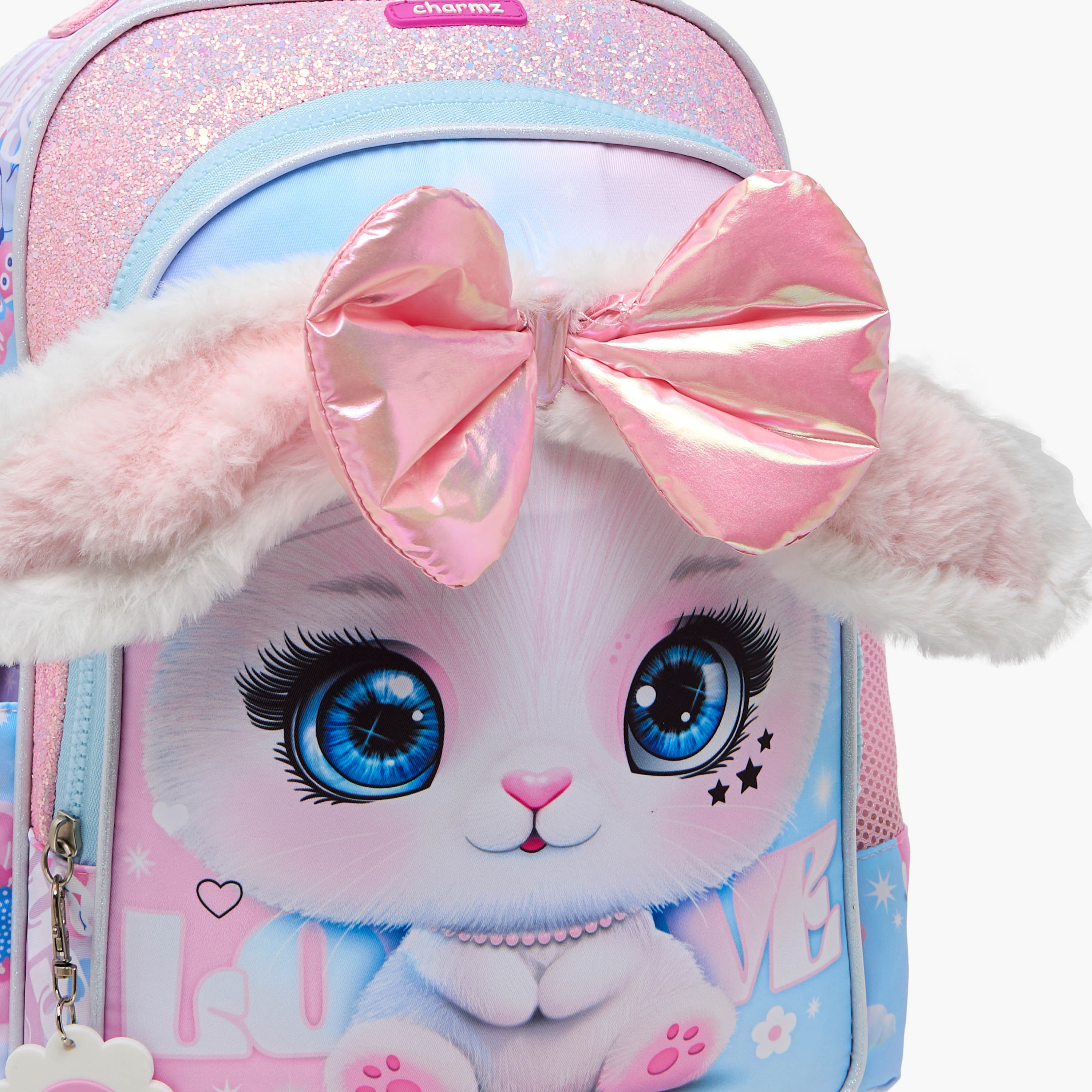 Charmz Animal Print Trolley Bag for Girls 2-5 Years with Padded Shoulder Straps -school-bagsandbackpacks-trolleybags-image-7