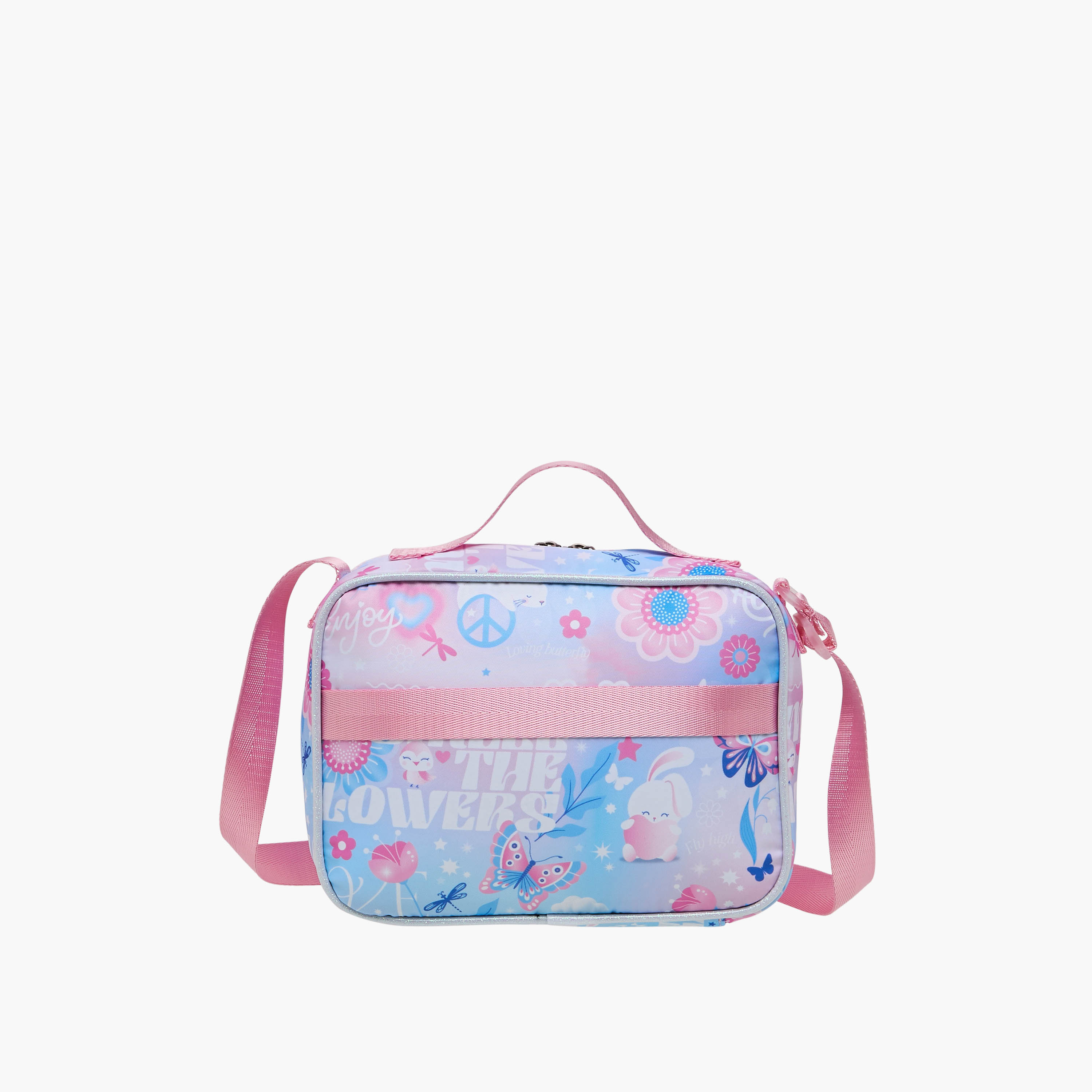 Charmz Rabbit Print Insulated Lunch Bag with Zip Closure-school-lunchessentials-lunchbags-image-3