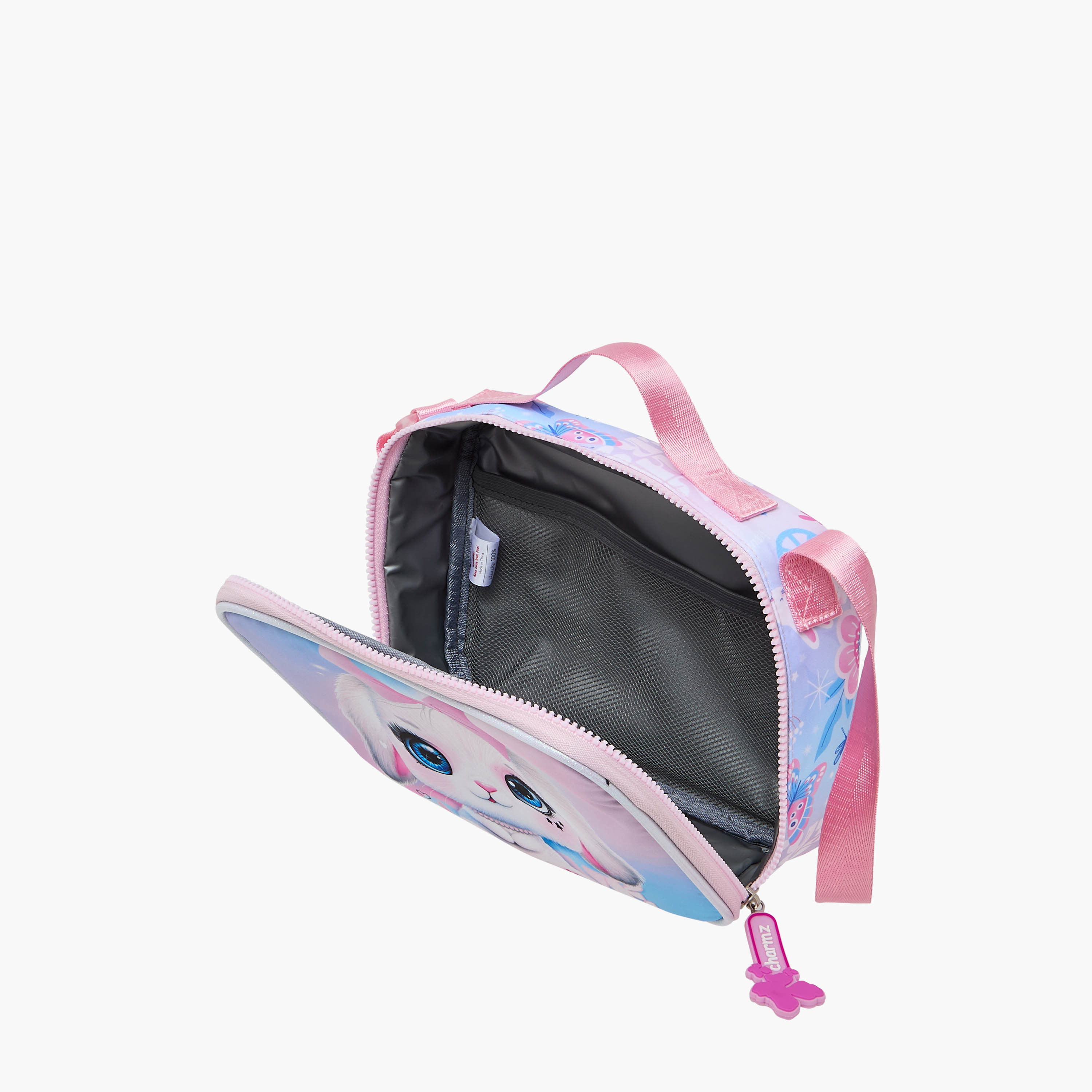 Charmz Rabbit Print Insulated Lunch Bag with Zip Closure-school-lunchessentials-lunchbags-image-5