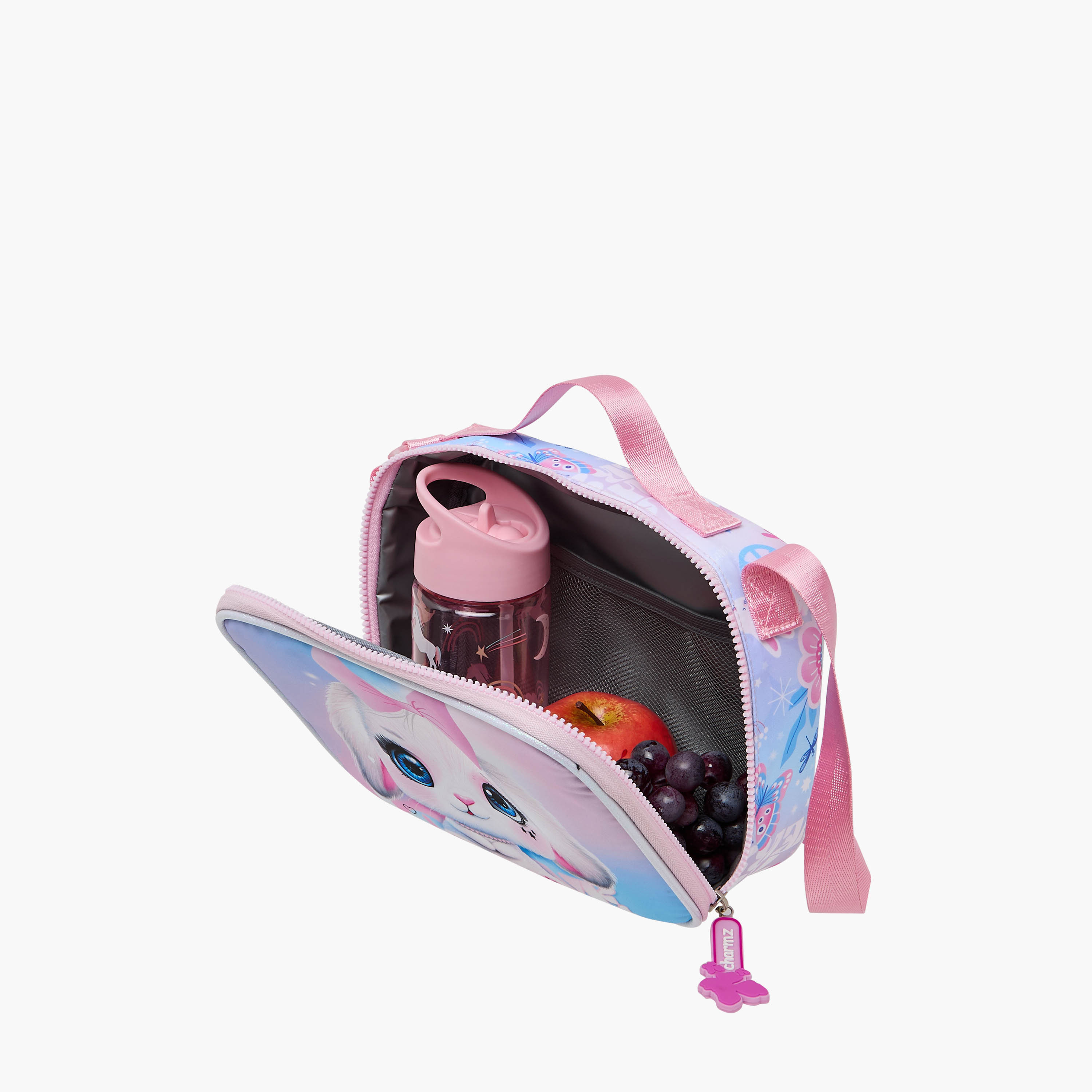 Charmz Rabbit Print Insulated Lunch Bag with Zip Closure-school-lunchessentials-lunchbags-image-6