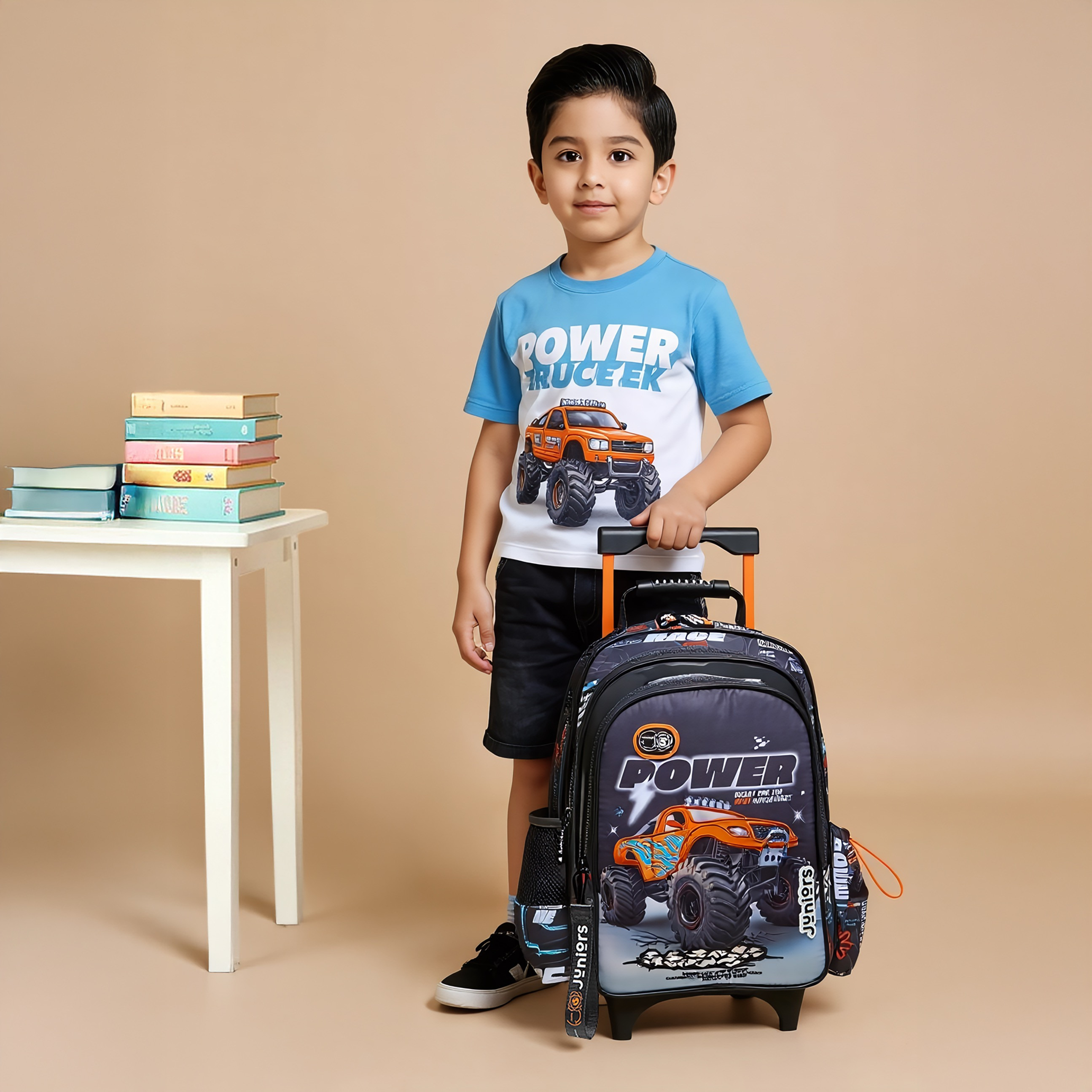 Juniors Cars Trolley Bag for Boys 5-8 Years with Laptop Compartment -school-bagsandbackpacks-trolleybags-image-3