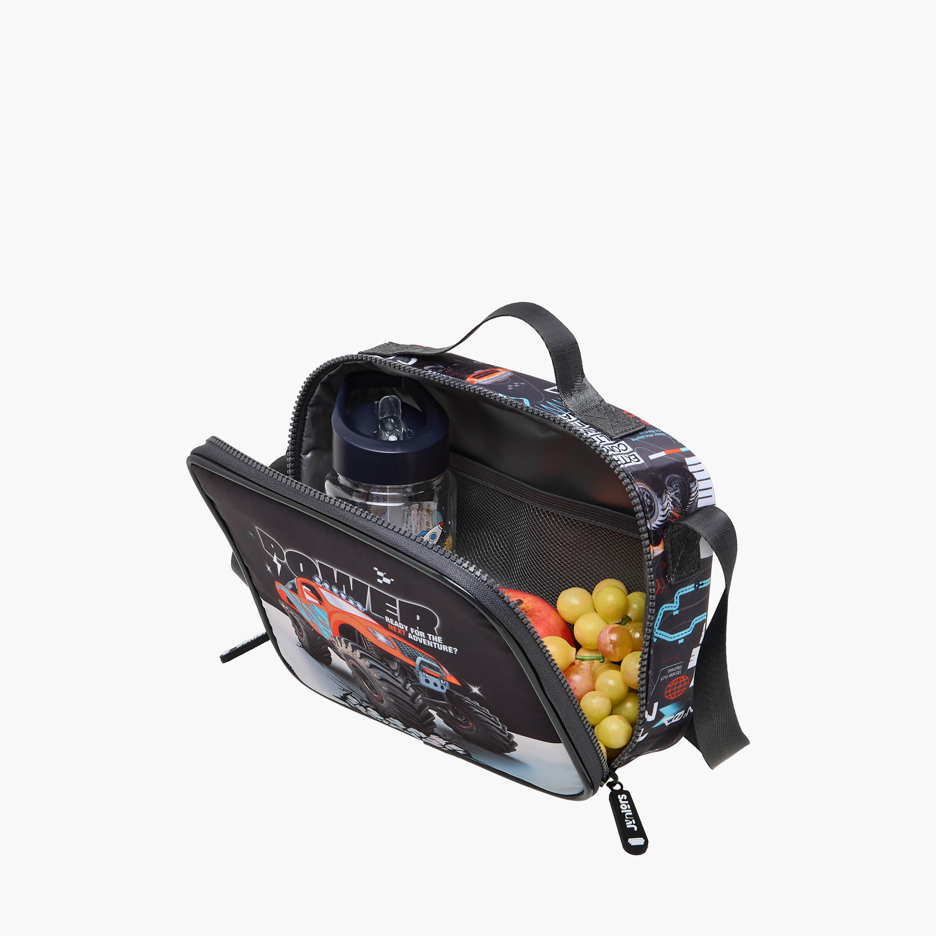 Juniors Monster Truck Print Lunch Bag with Zip Closure-school-lunchessentials-lunchbags-image-6