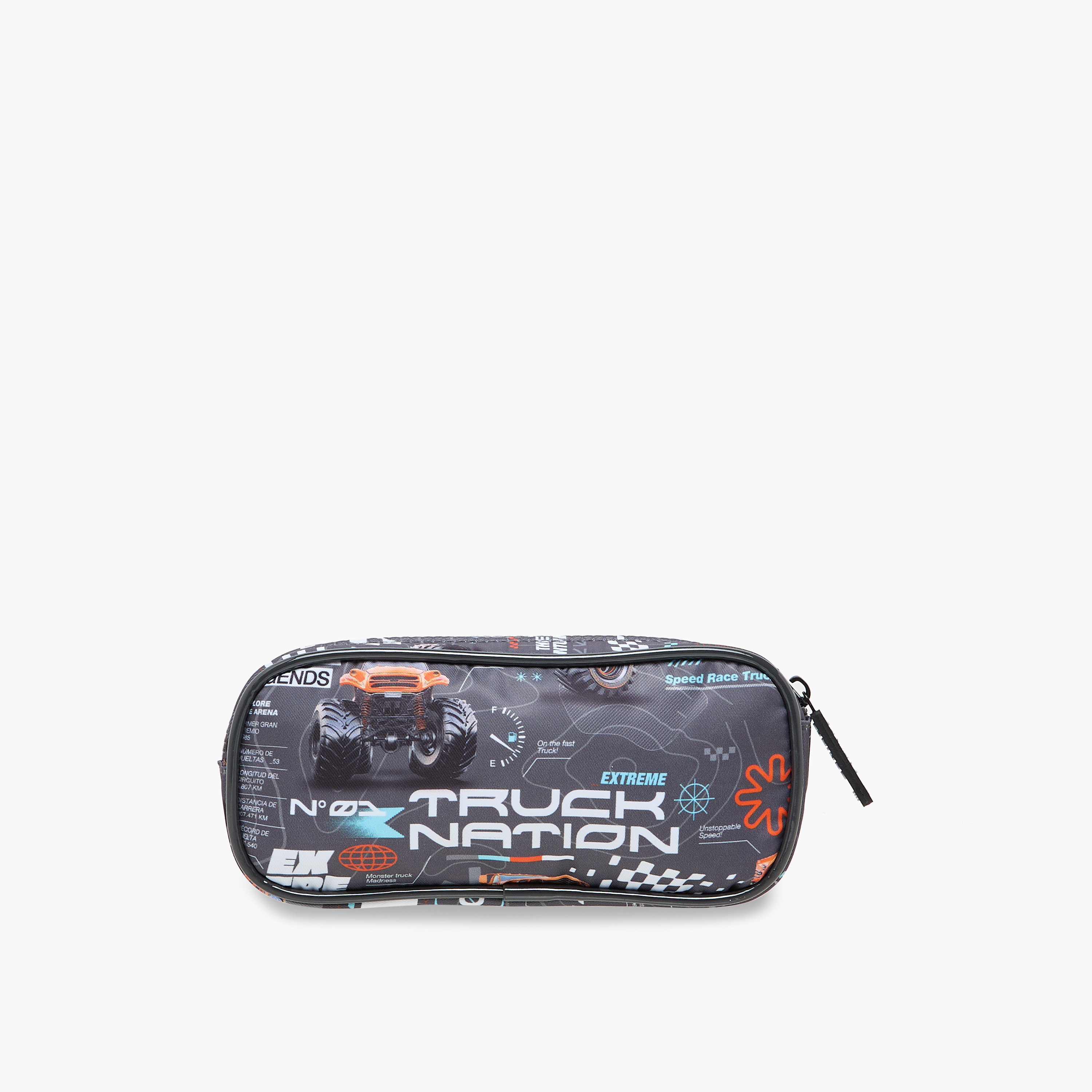 Juniors Monster Truck Print Pencil Case with Zip Closure-school-stationery-pencilcases-image-3
