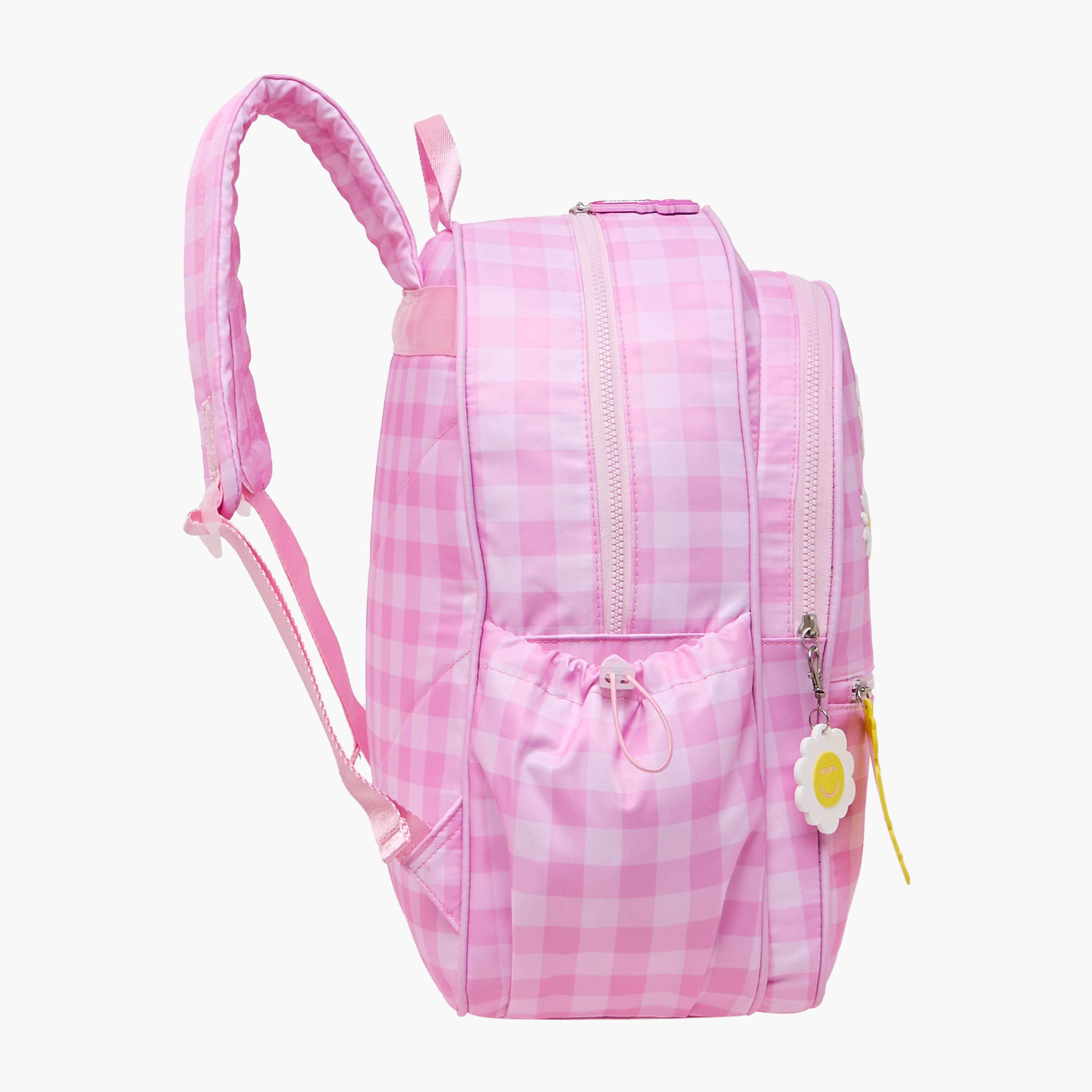 Charmz Checked Backpack with Adjustable Straps and Zip Closure - 17 inches-school-bagsandbackpacks-backpacks-image-3